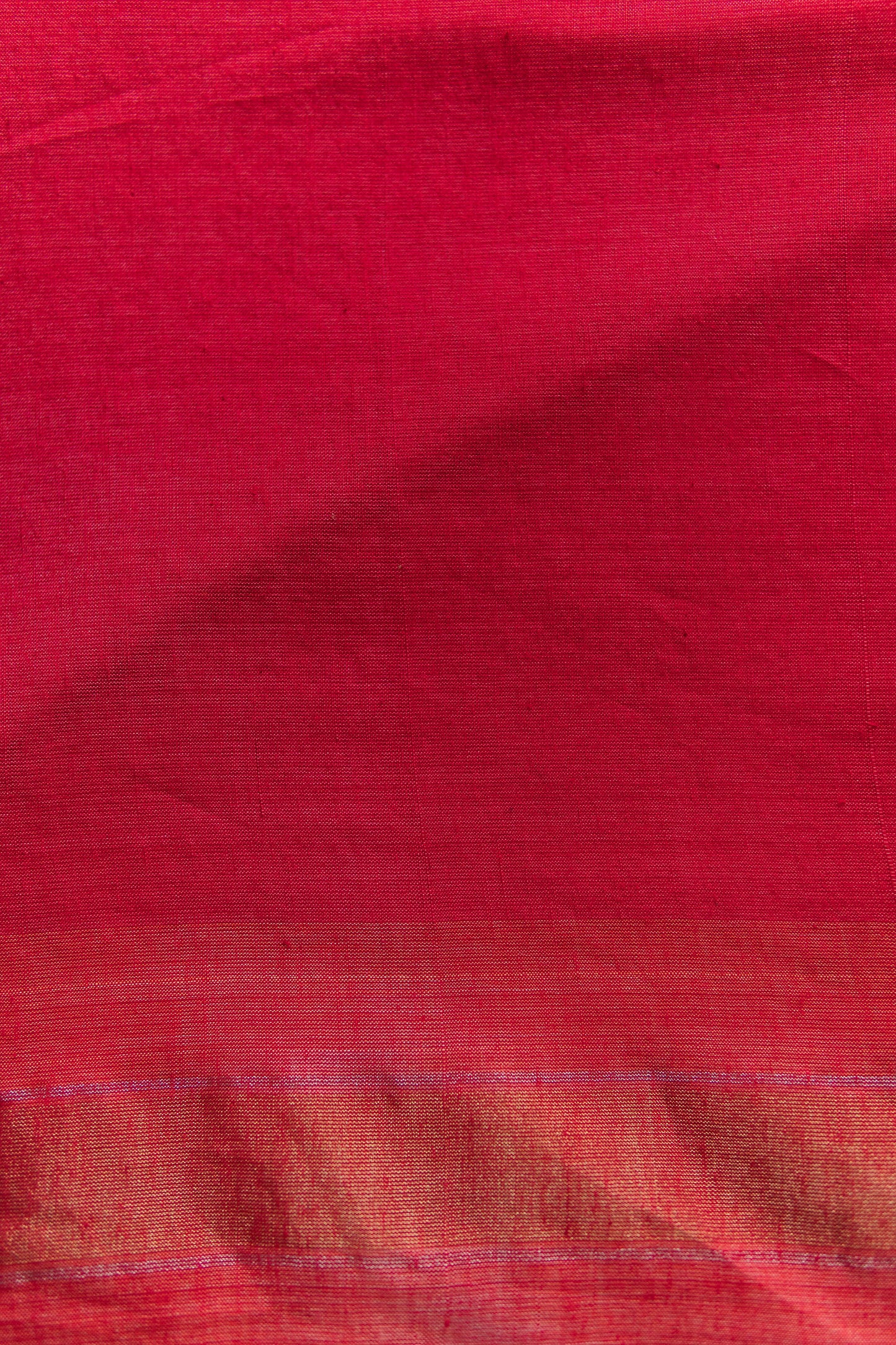 Red Tissue Silk Khadi with half and half motif saree