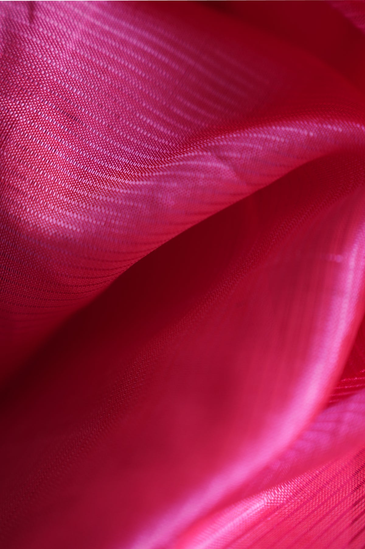 Bright Pink Mangalagiri Silk Cotton with Violet thread border saree