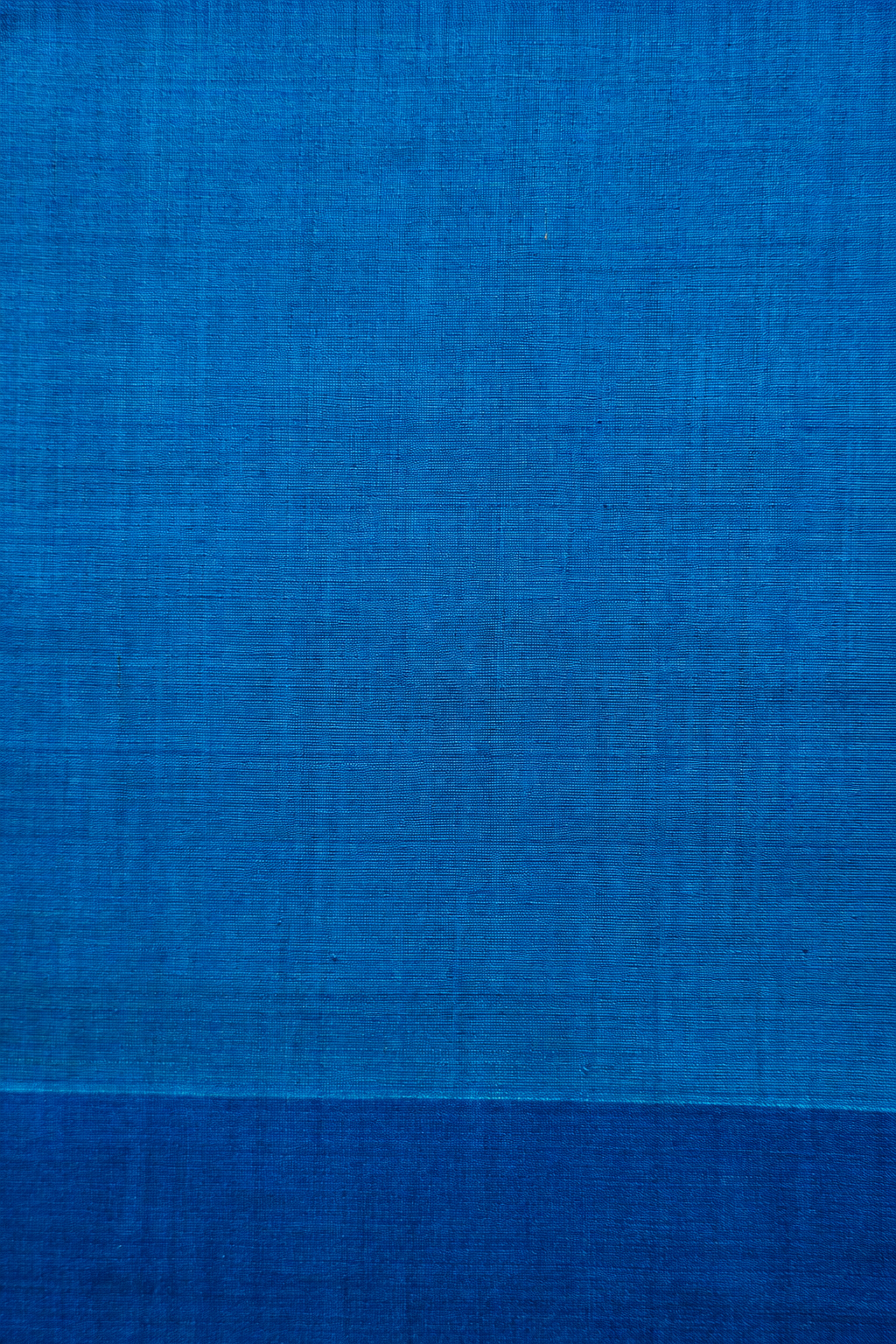 Bright Yellow Tussar Silk with Royal Blue Temple Border Saree