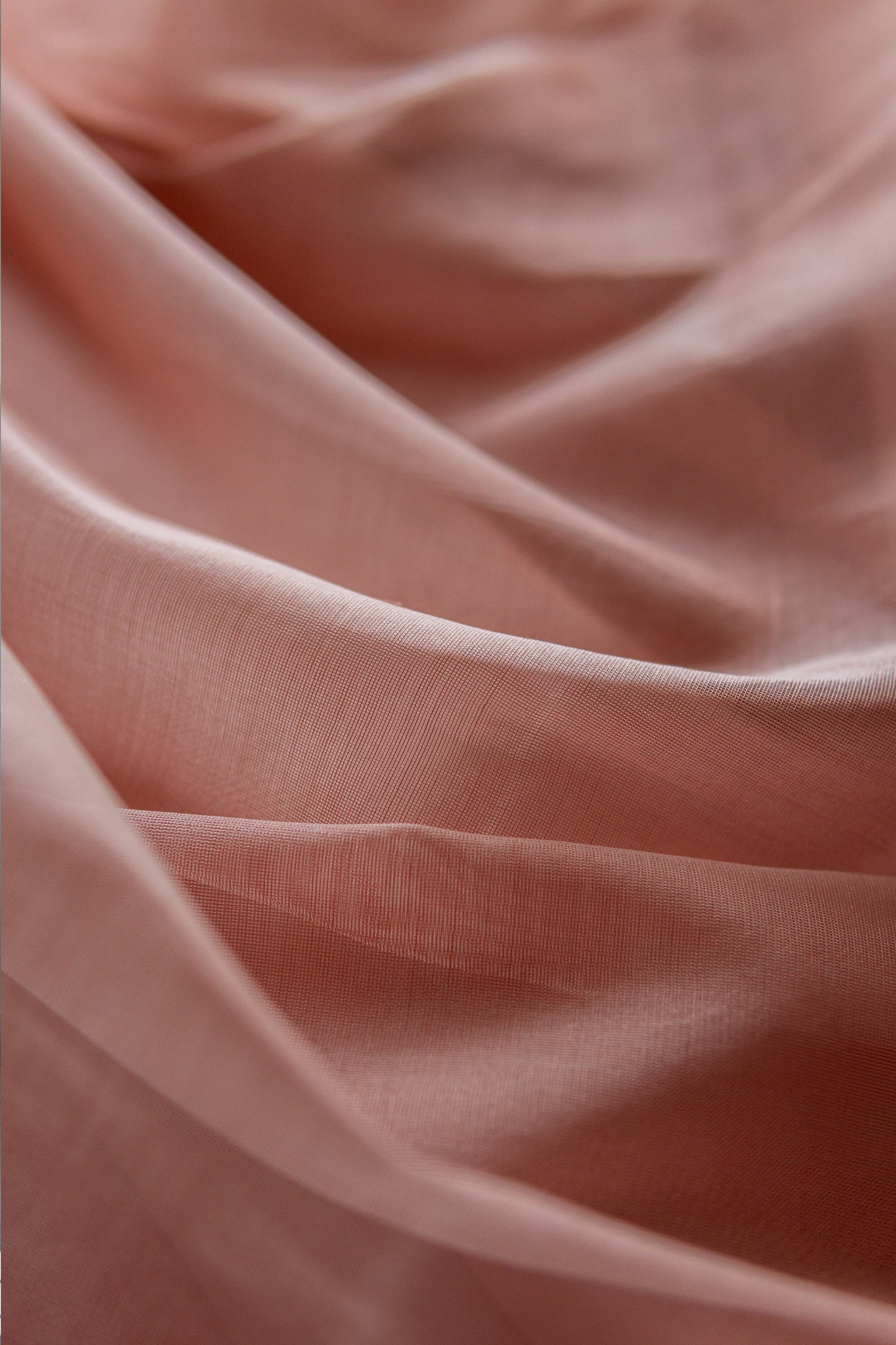 Peach Silk Cotton with Parrot Border and Pallu Saree