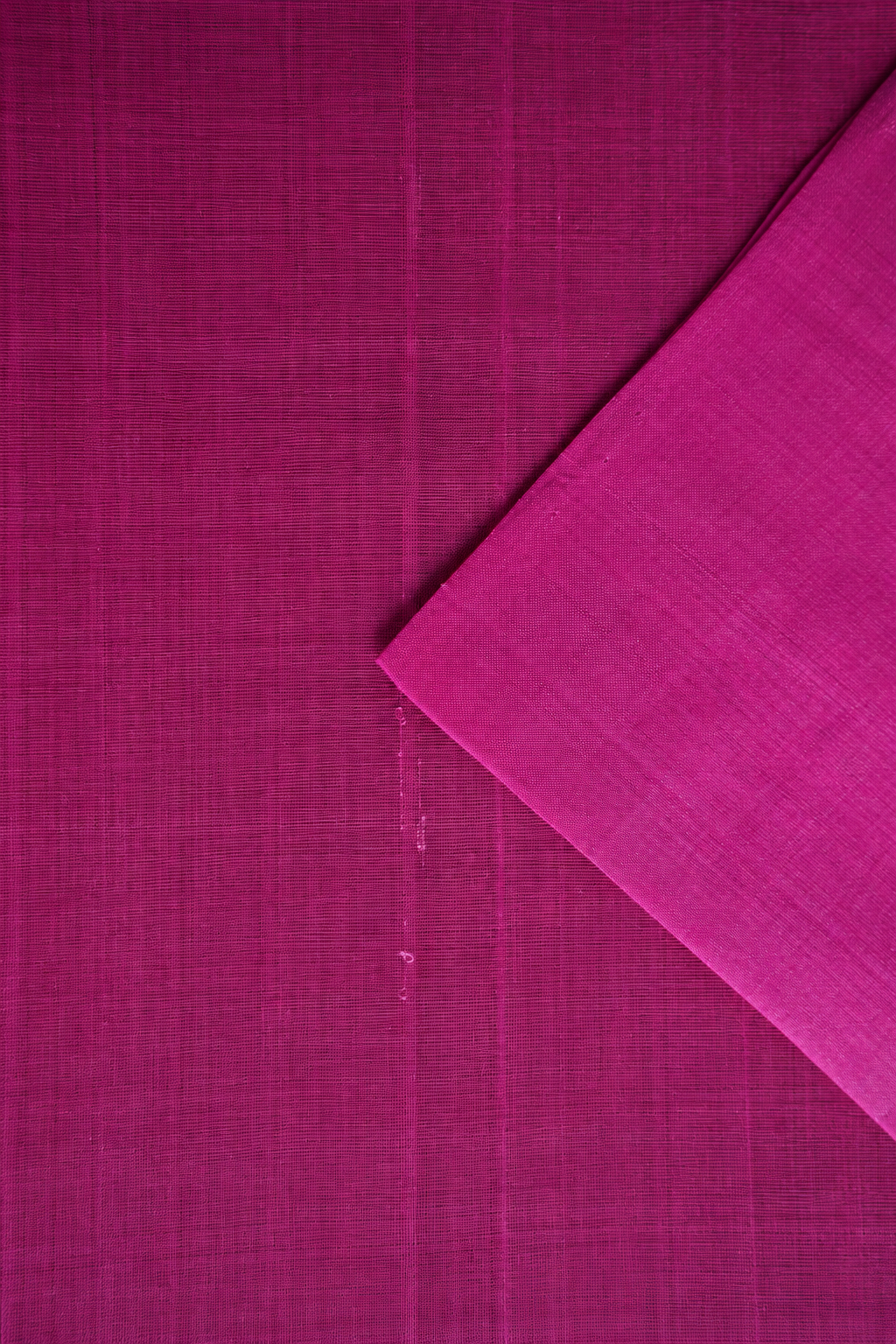 Hot Pink Plain Mangalagiri Silk Cotton Saree