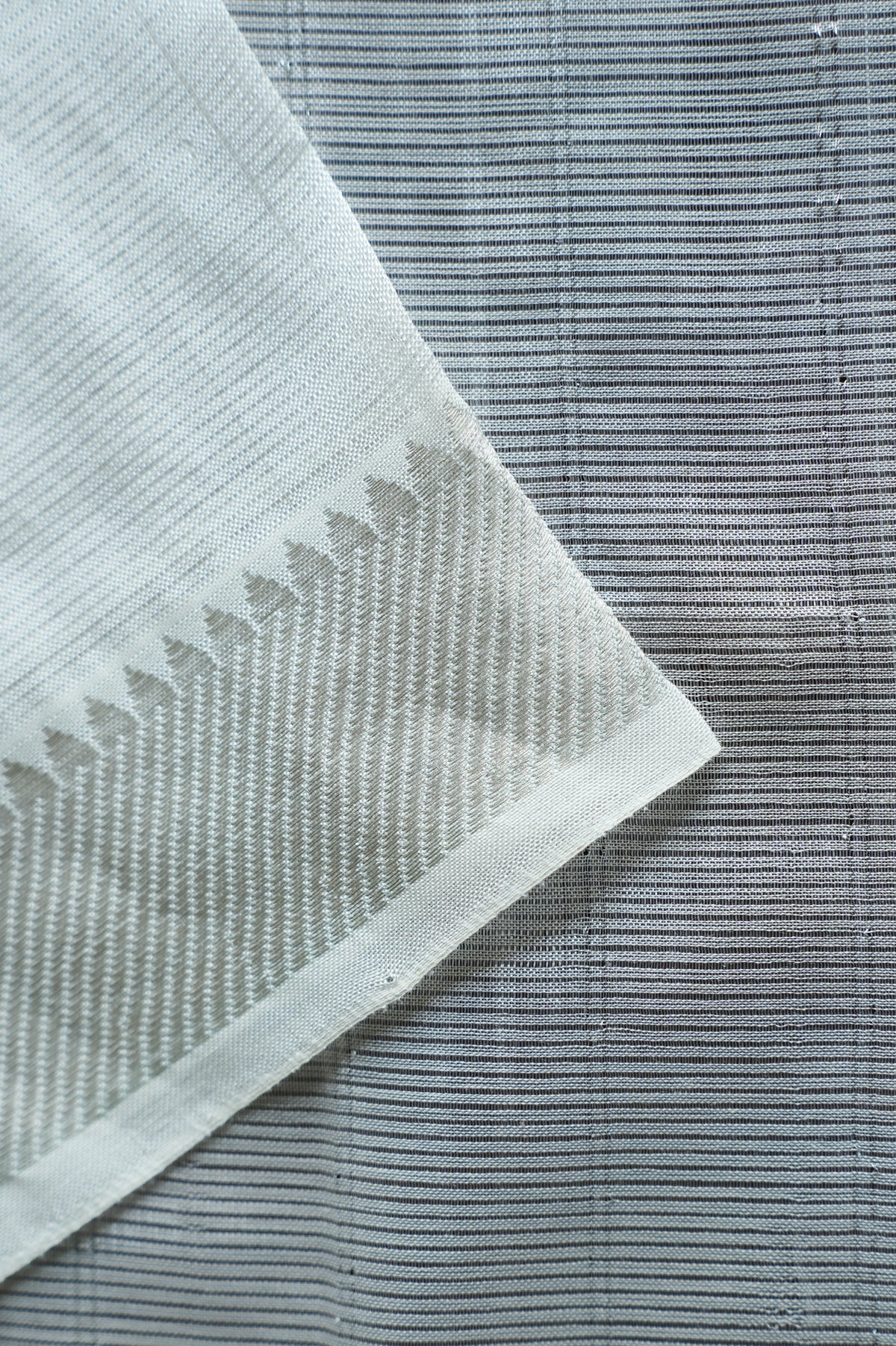 Ivory with Silver Border Mangalagiri Silk Cotton Saree