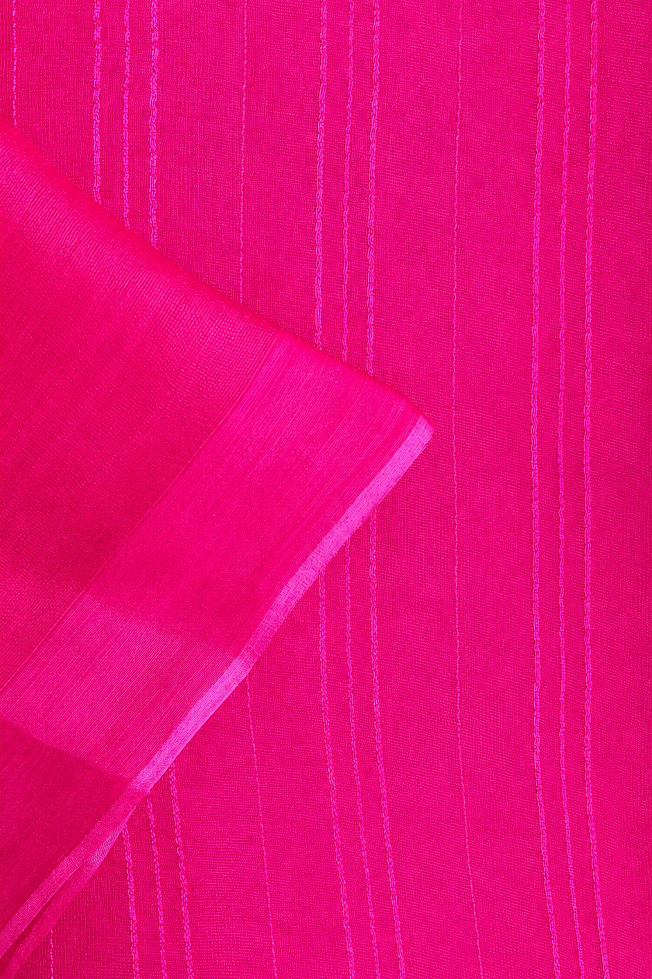 Hot Pink Leno Organza Silk Saree
