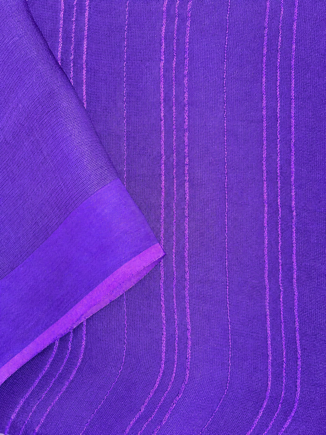 Jamun Violet Leno Organza Silk Saree