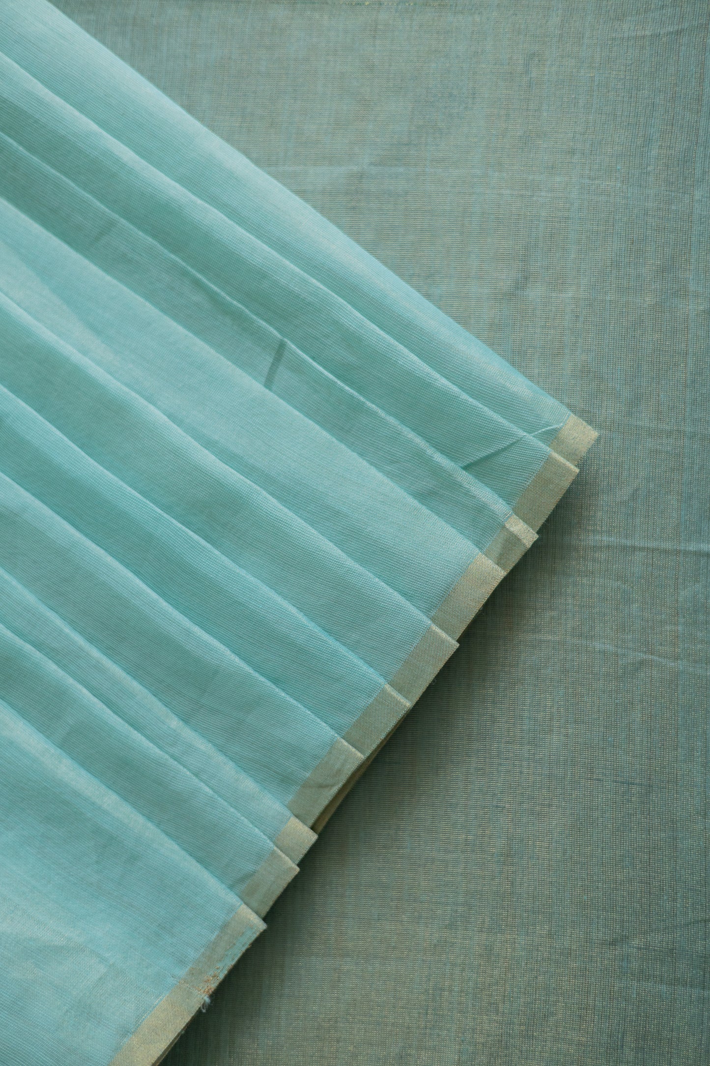 Mint Green Maheswari Tissue Plain Body with Zari Pallu