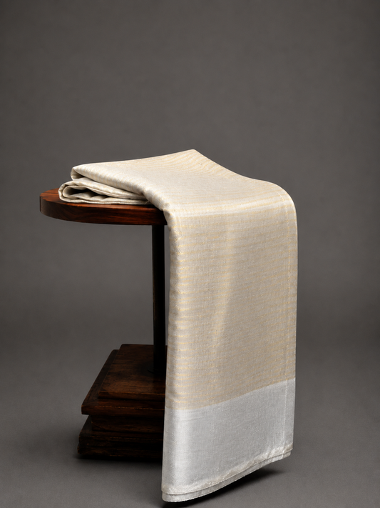 Silver & Gold Stripe Tissue with Gold & Silver Border Material