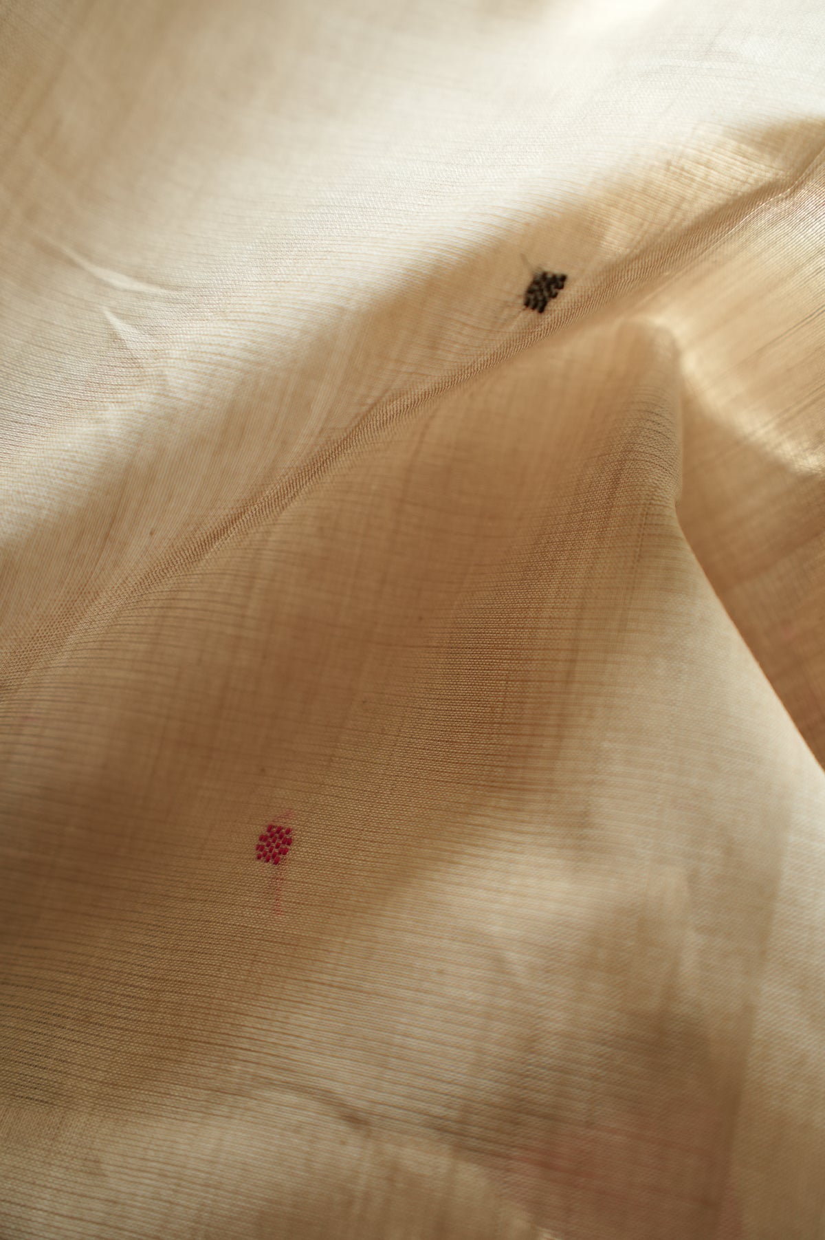 Beige Kanchi Cotton with Light Grey and Pink Border Saree