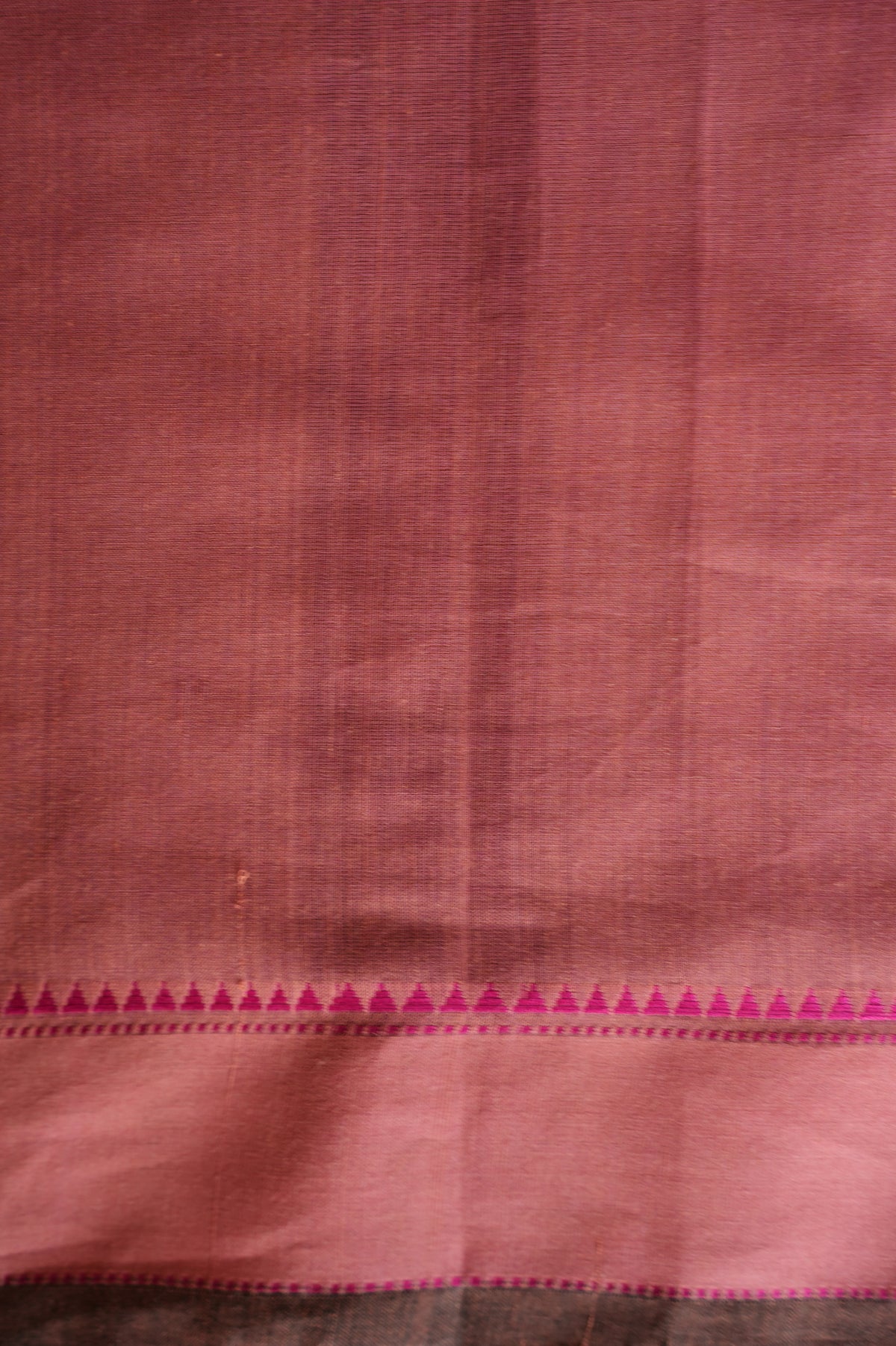 Beige Kanchi Cotton with Light Grey and Pink Border Saree