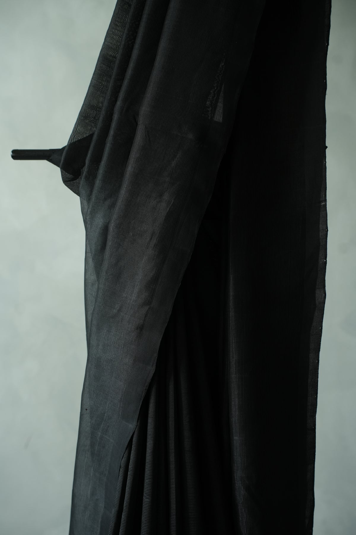 Void Black Plain Mangalagiri Silk Cotton Saree