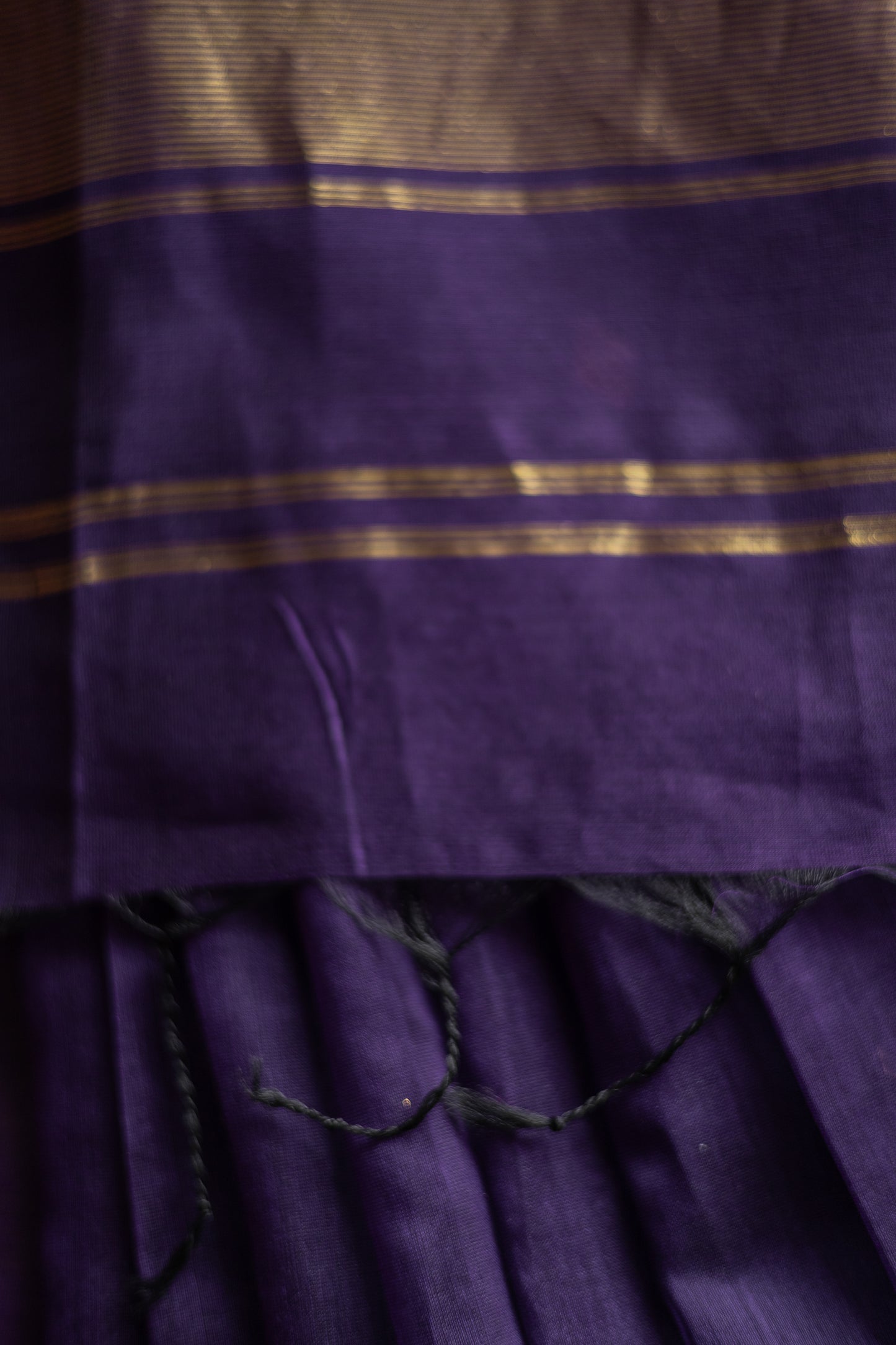 Purple Chanderi Silk with Diamond Woven Motif Saree