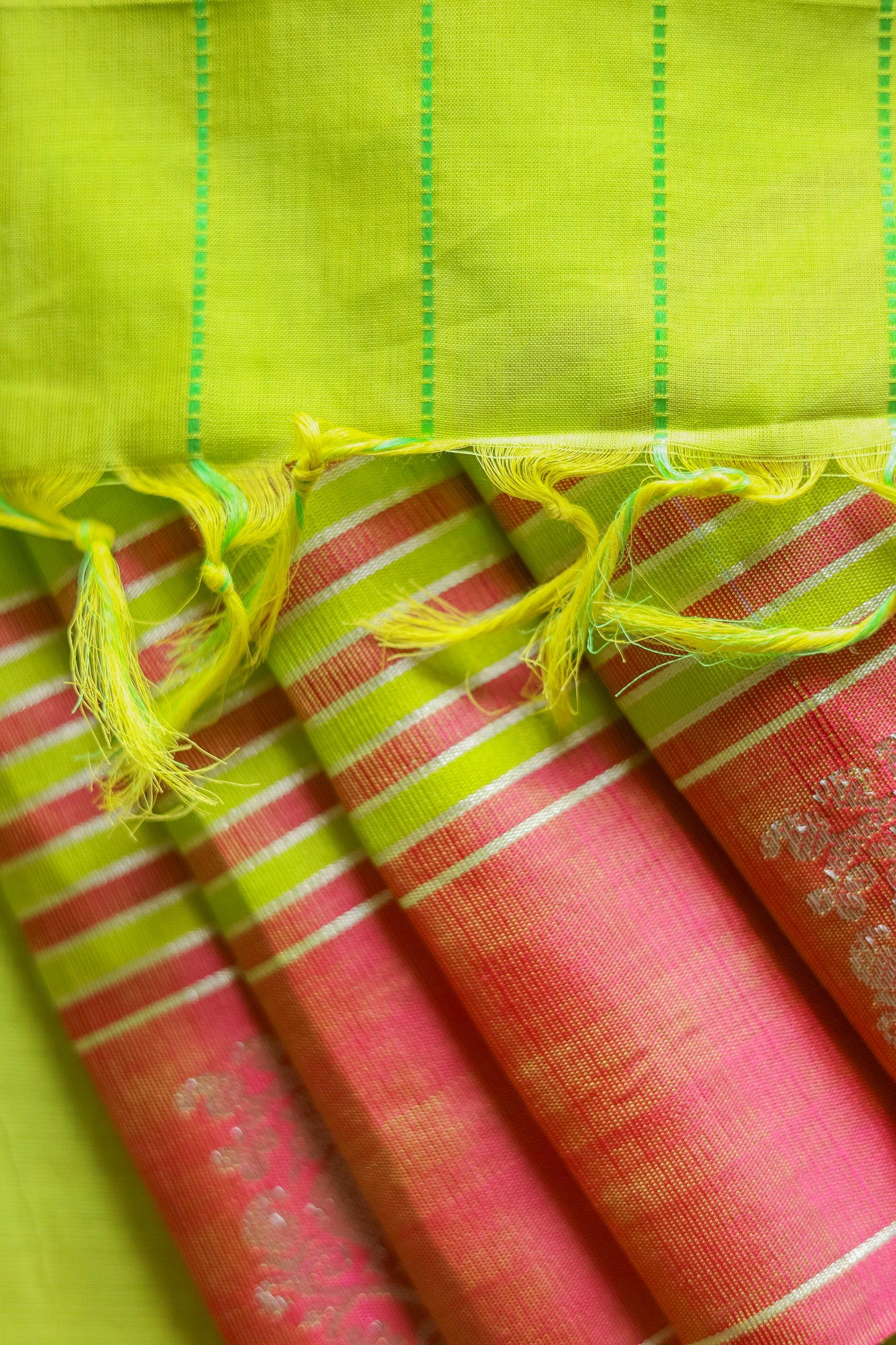 Sea Blue with Multi Colour Border Gadwal Silk Cotton Saree