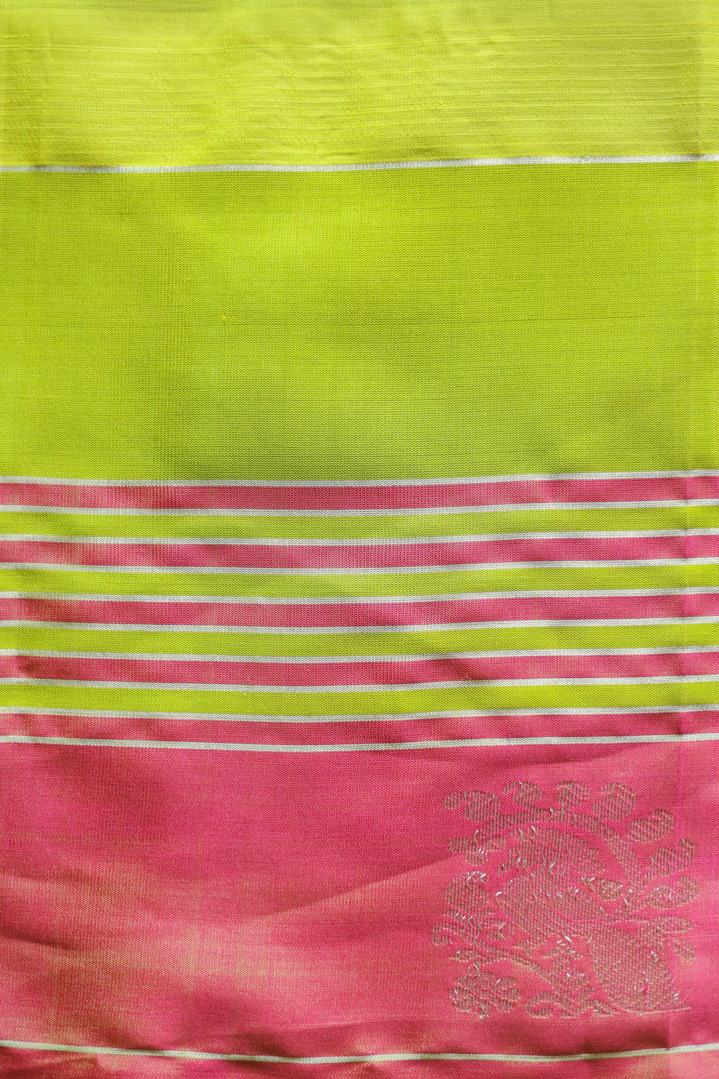 Sea Blue with Multi Colour Border Gadwal Silk Cotton Saree