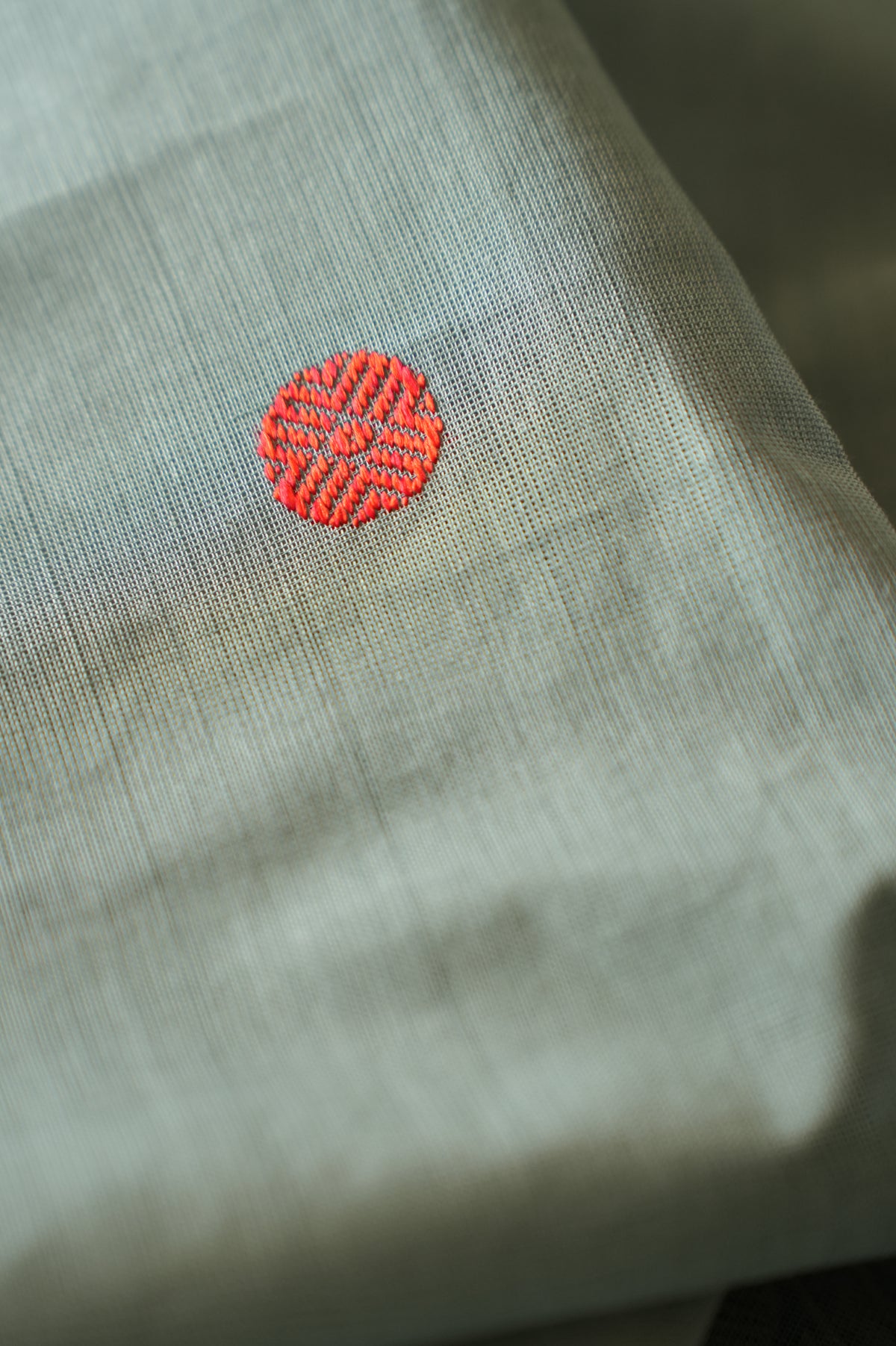 Grey Kanchi Cotton with Forest Green Silk Border Saree