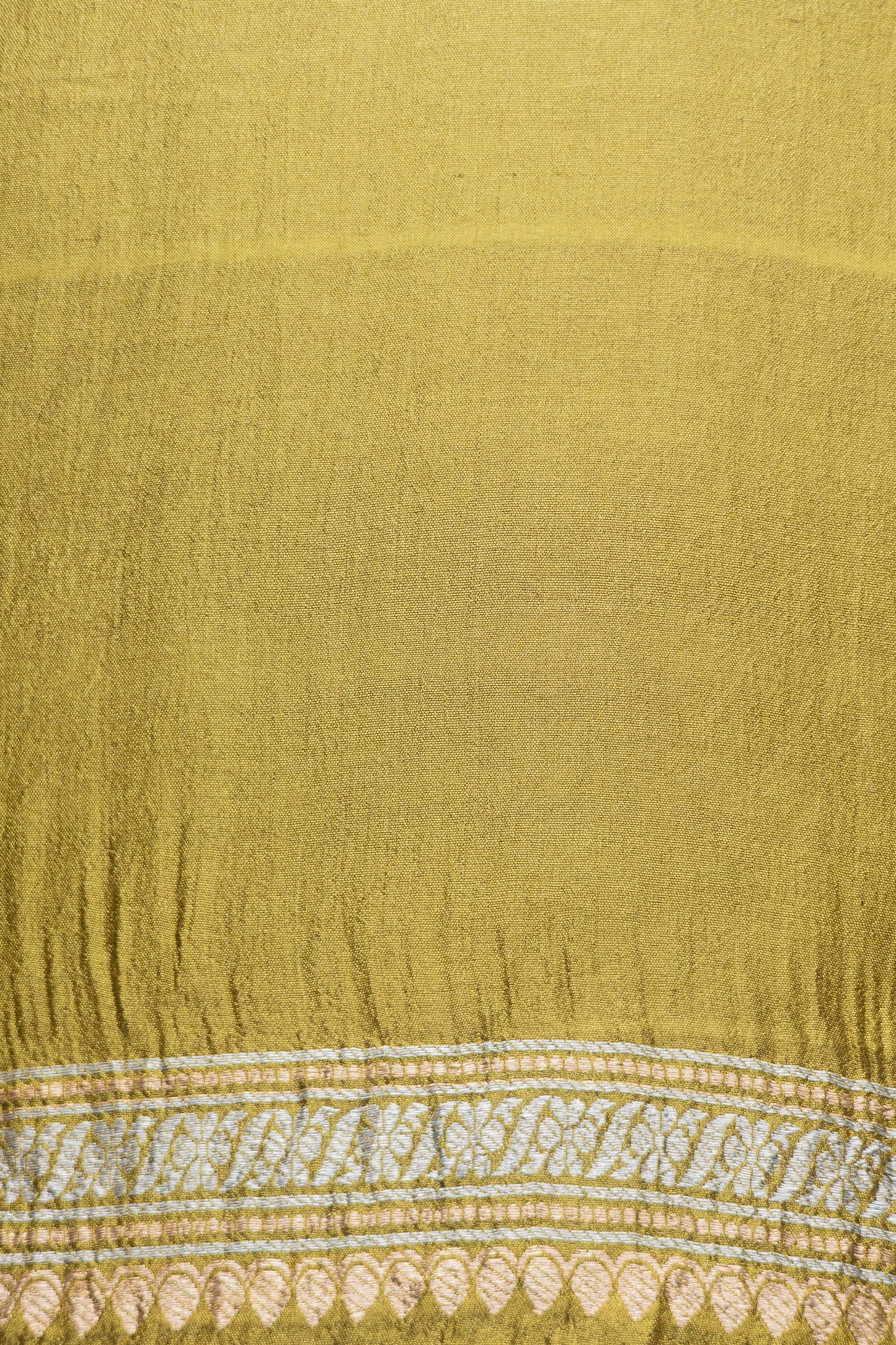 Purple Pure Chanderi Silk with Muted Olive Green Blouse Saree