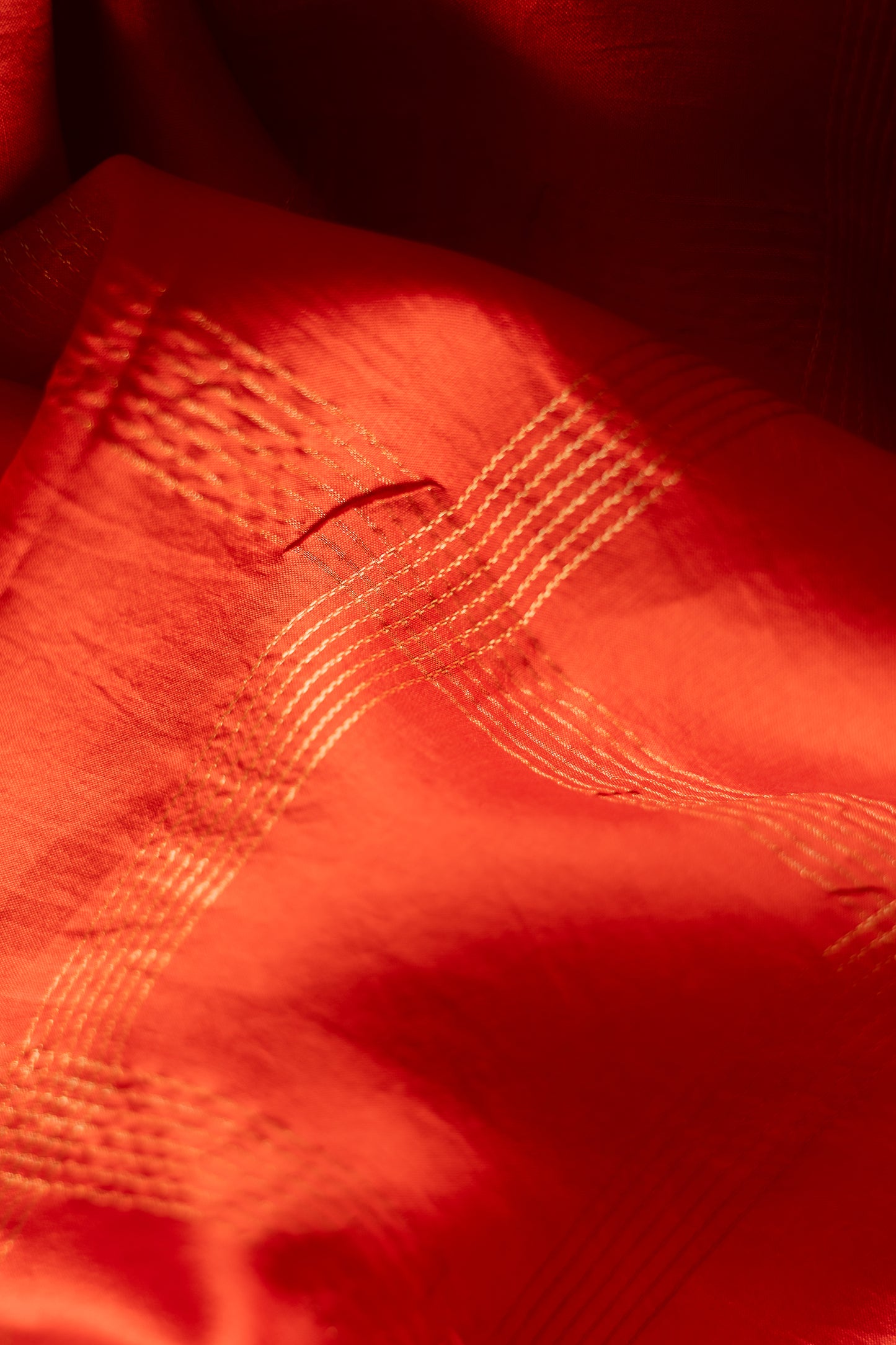Bright Orange Pure Chanderi Silk Saree