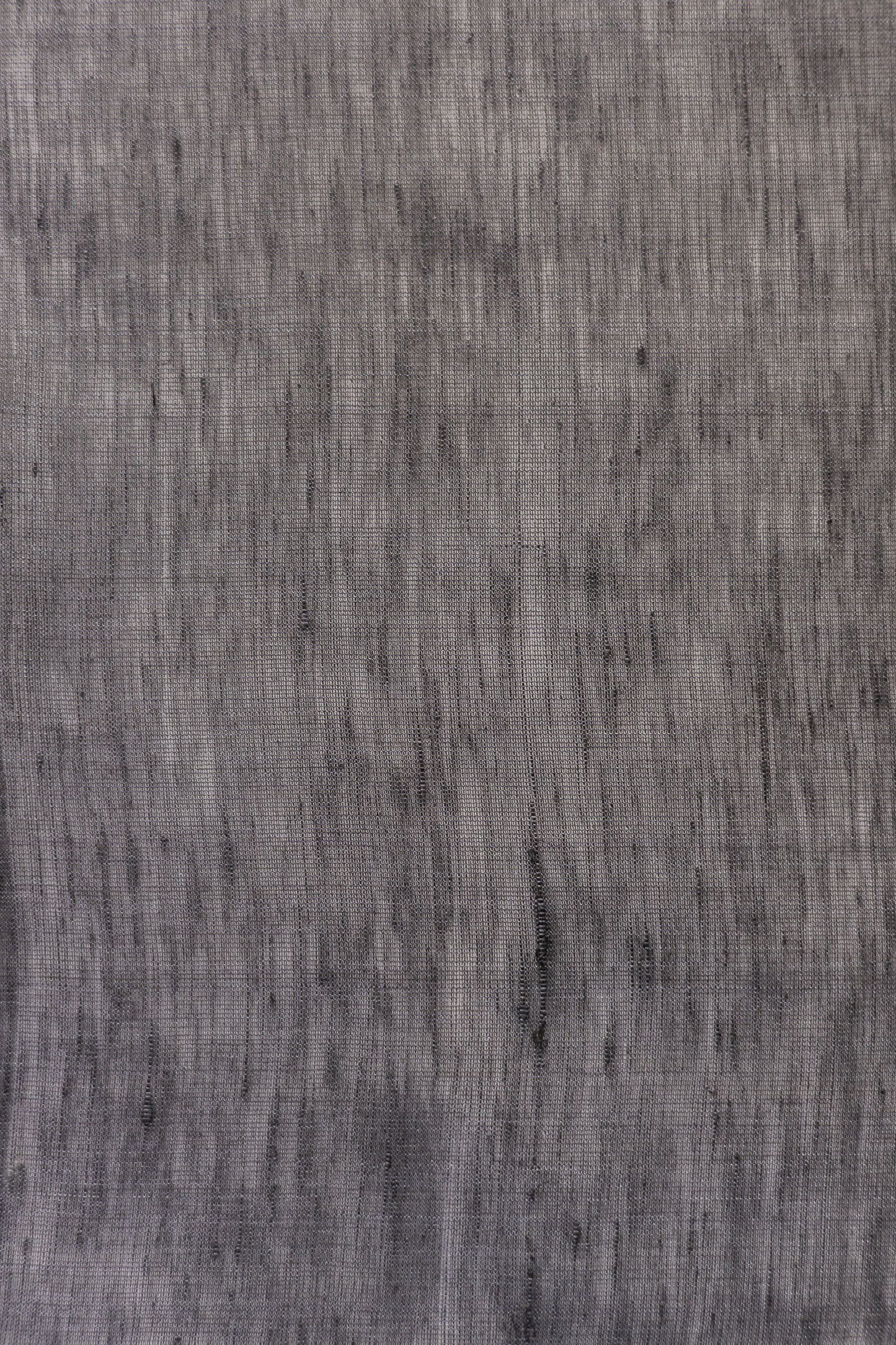 Black and Grey Striped Tussar Linen with Bengal Jala Pattern Pallu Saree