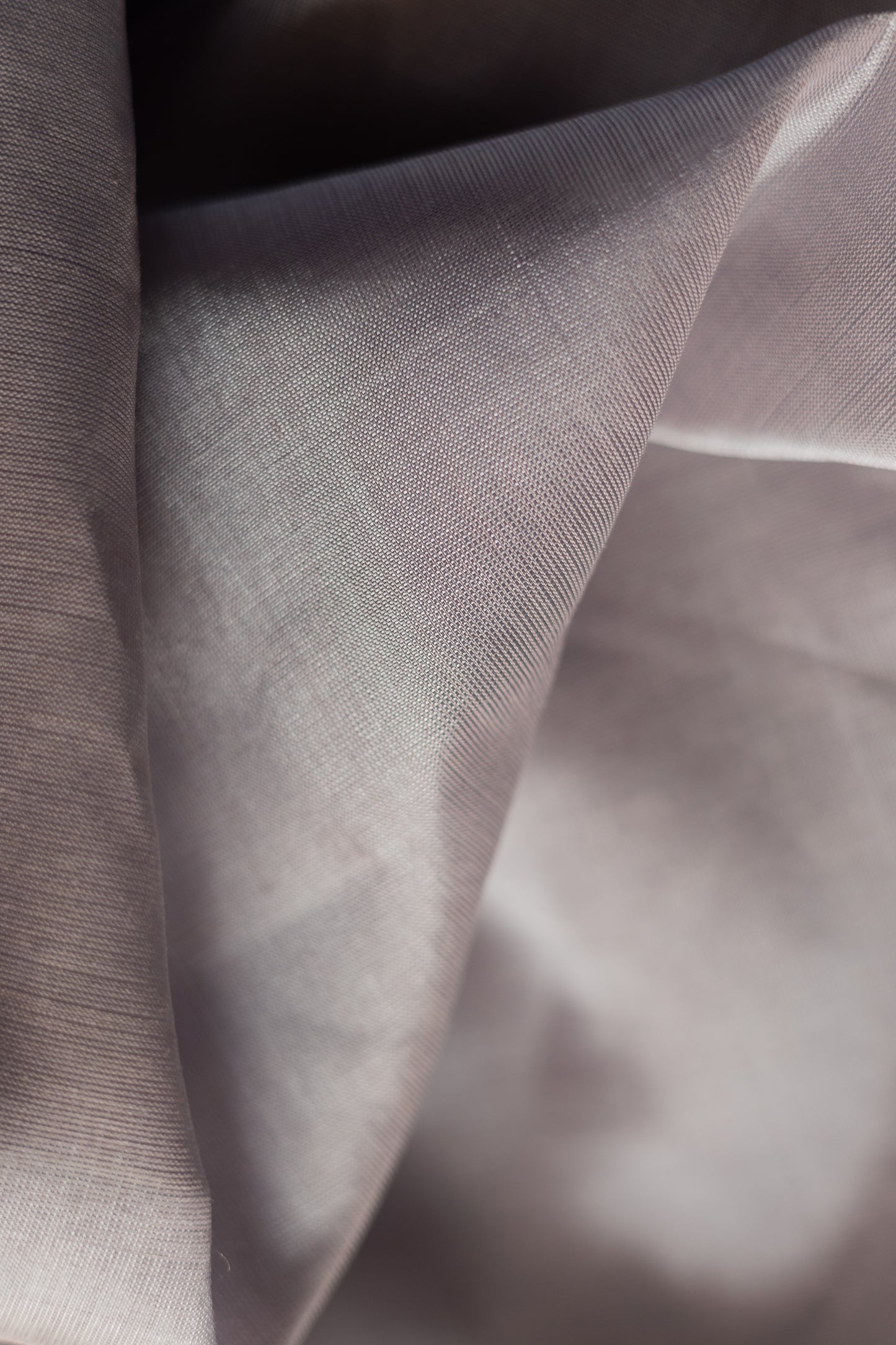 Grey South Indian Silk Cotton with Striped Pallu Saree
