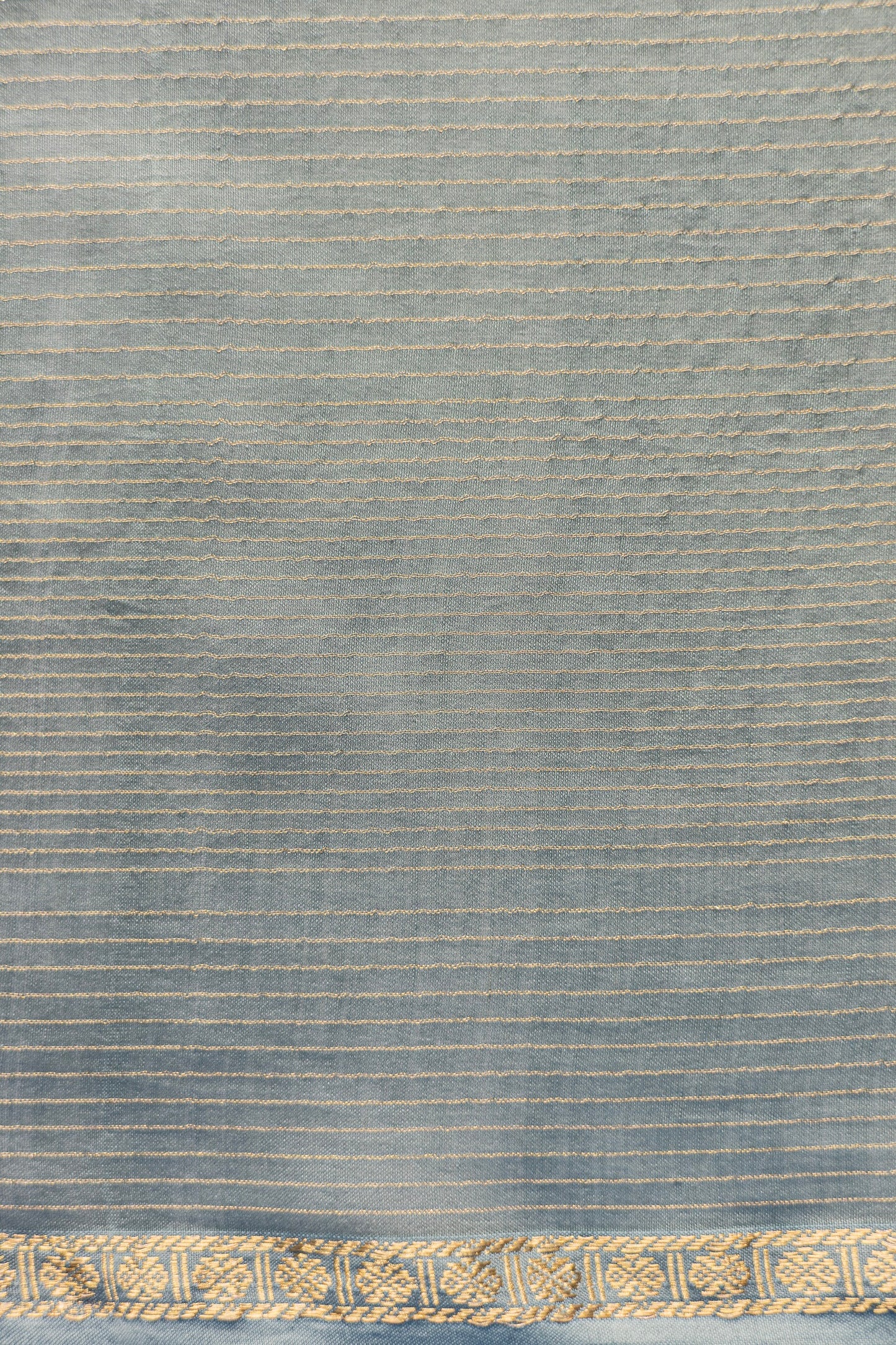 Powder Blue Tissue Silk All Over Stripes Saree