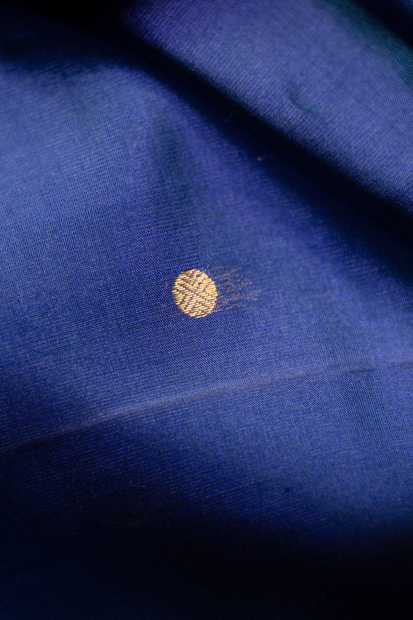 Peacock Blue Komarapalayam Silk with Rudraksham Motif Saree