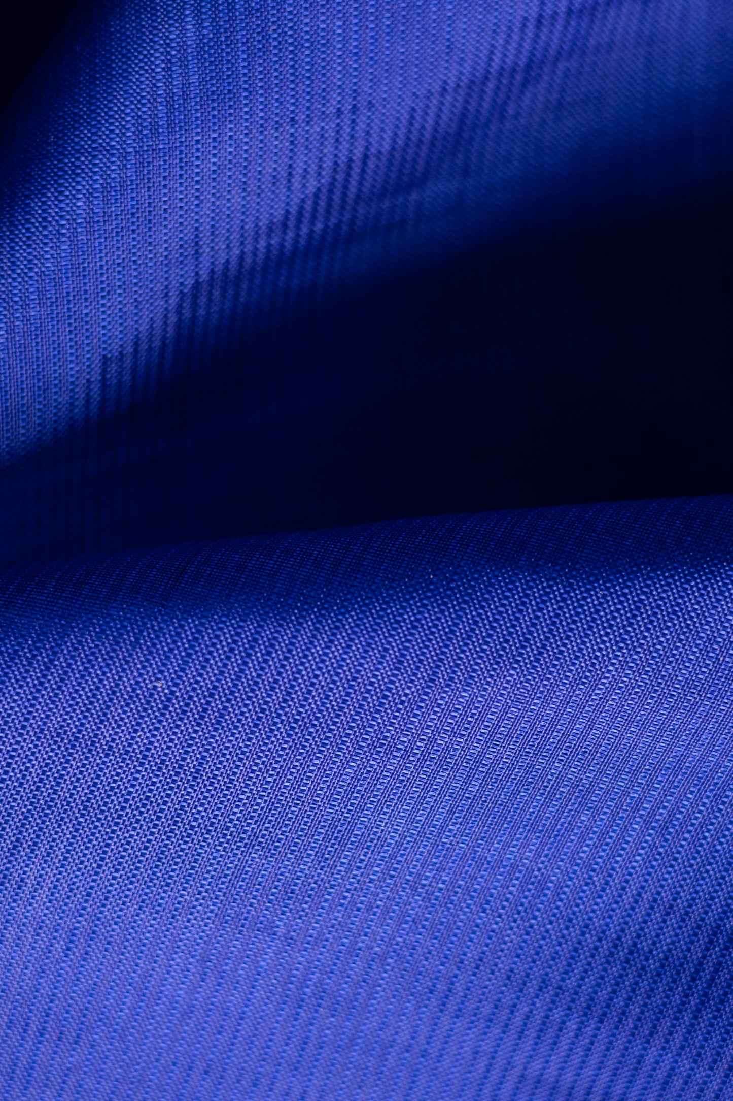 Indigo Blue Plain Mangalagiri Silk Cotton Saree