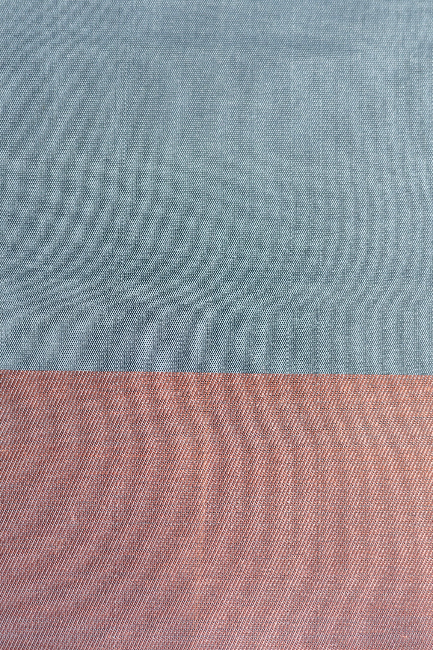 Grey Kanjivaram Silk with Multicolour Geometric Border and Peach Striped Pallu Saree