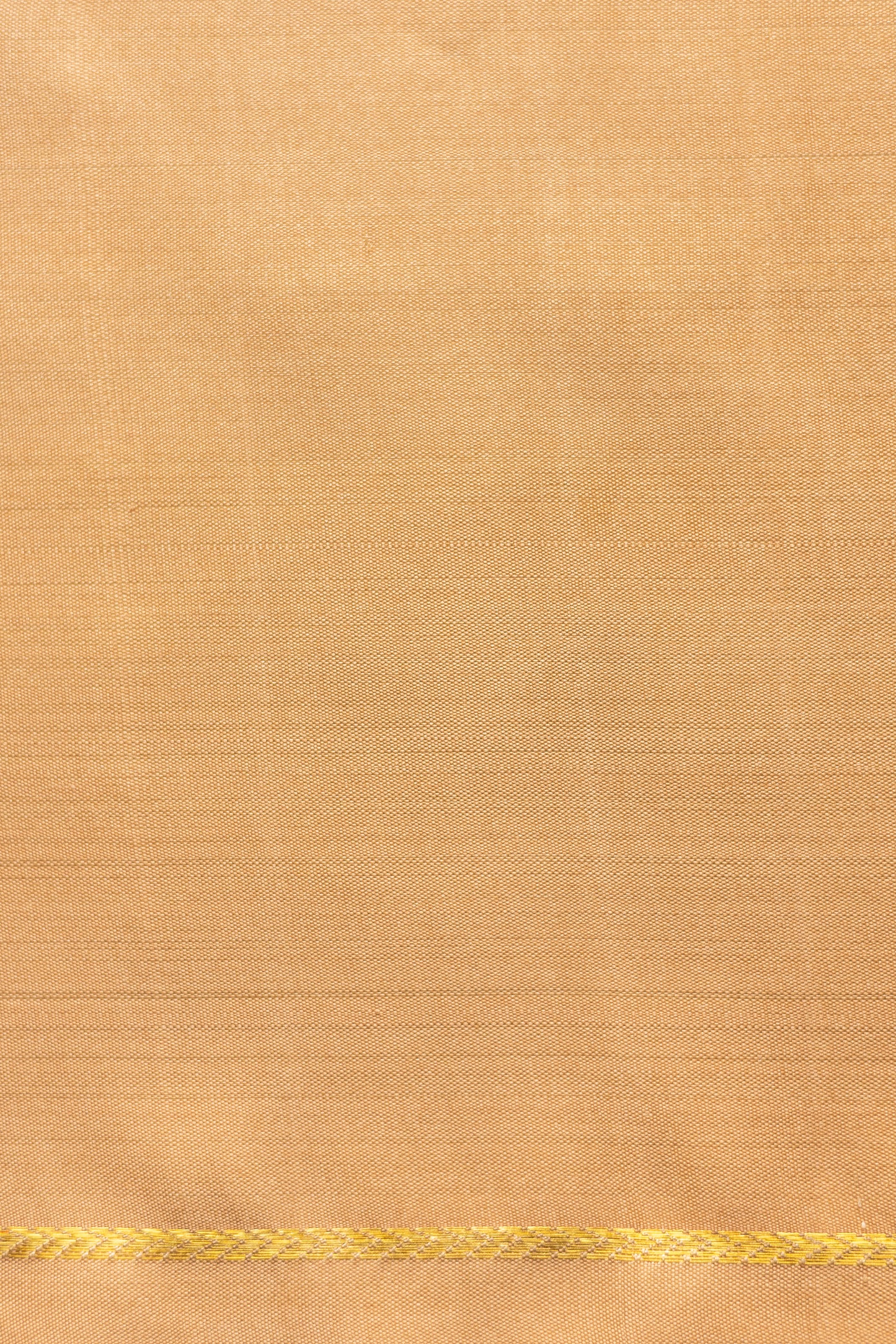 Orange and Brown Checks Kanjivaram Silk with Thick Beige Border Saree