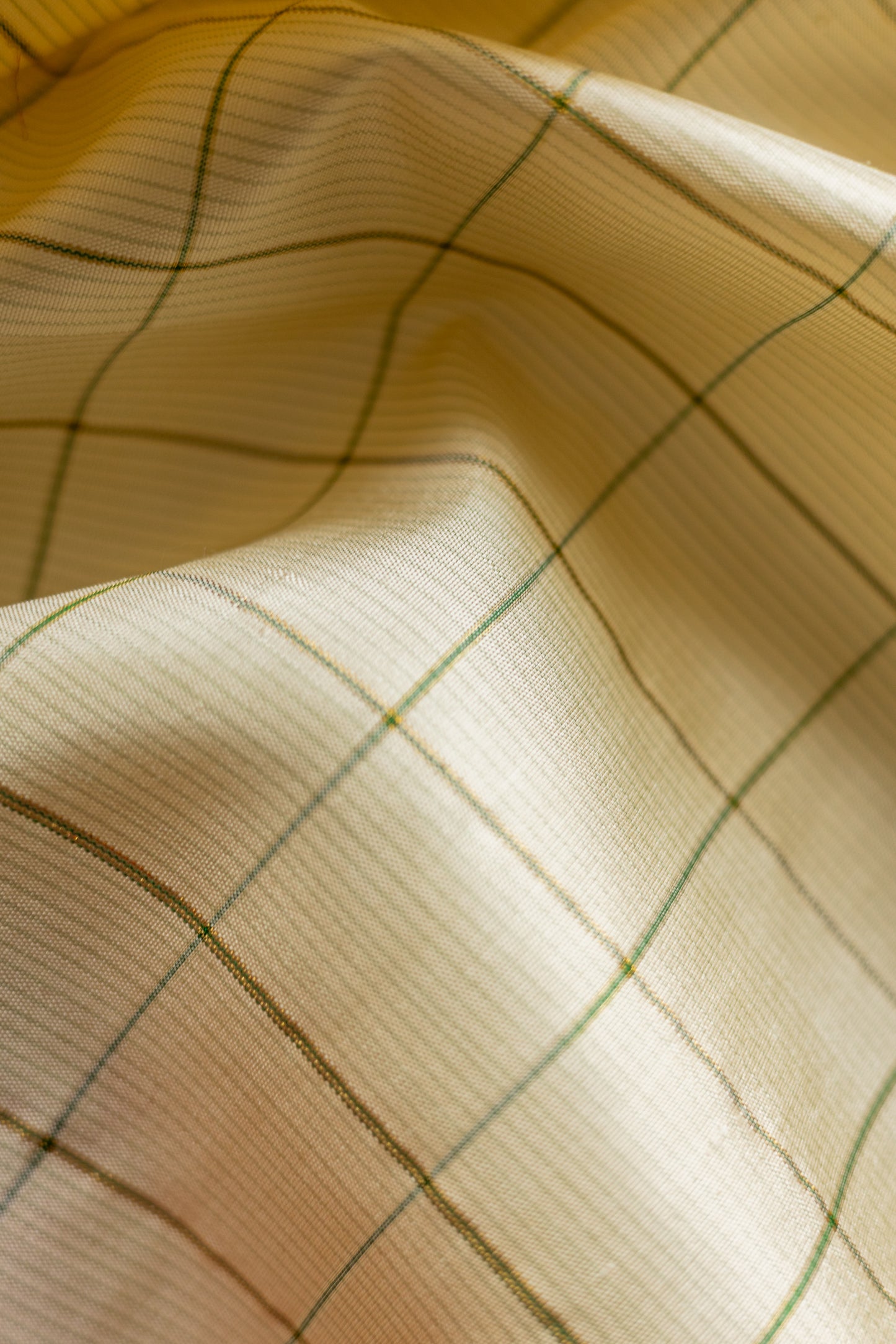 Off-White All Over Checks Kanjivaram Silk with Red Border Saree