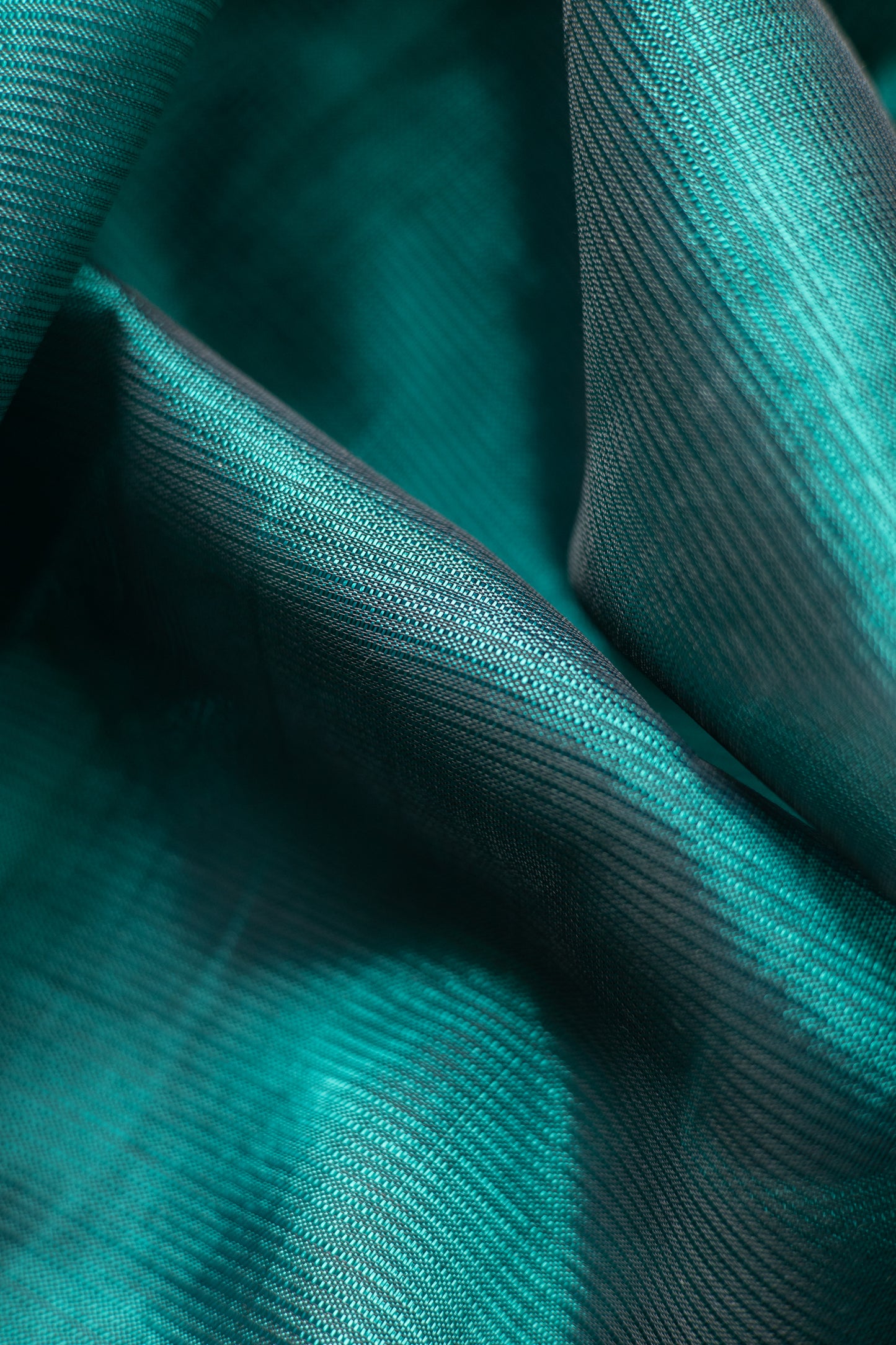 Teal Green Plain Mangalagiri Silk Cotton Saree