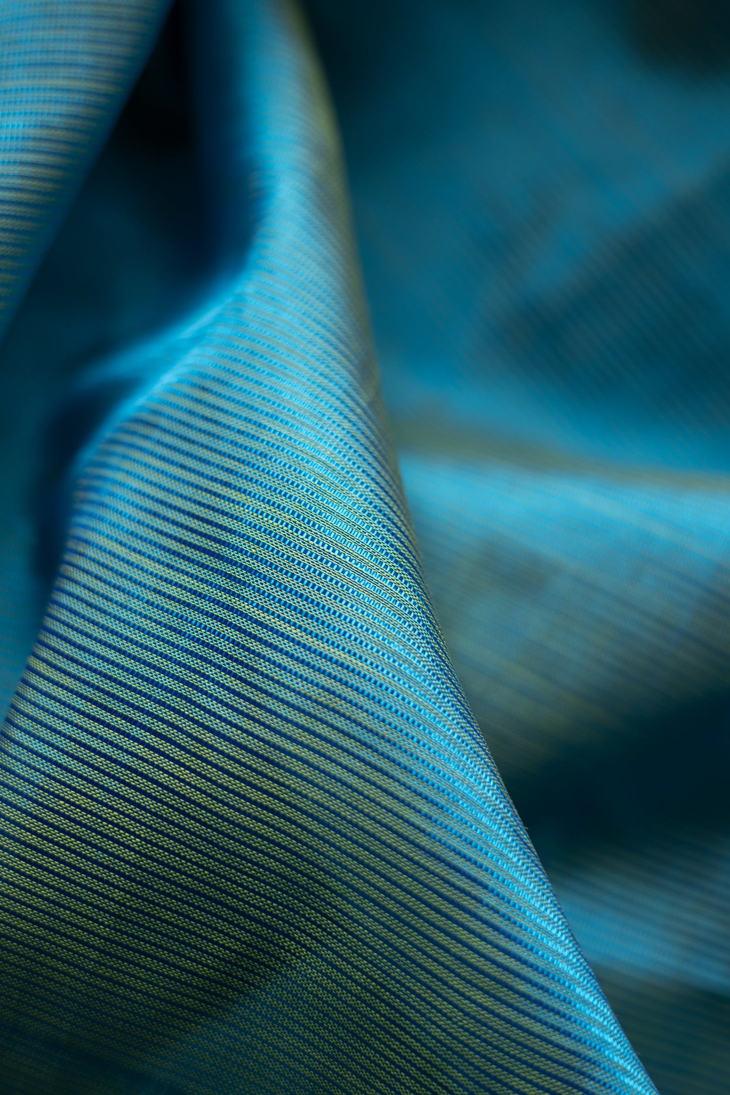 Teal Blue with Green Border Mangalagiri Silk Cotton Saree