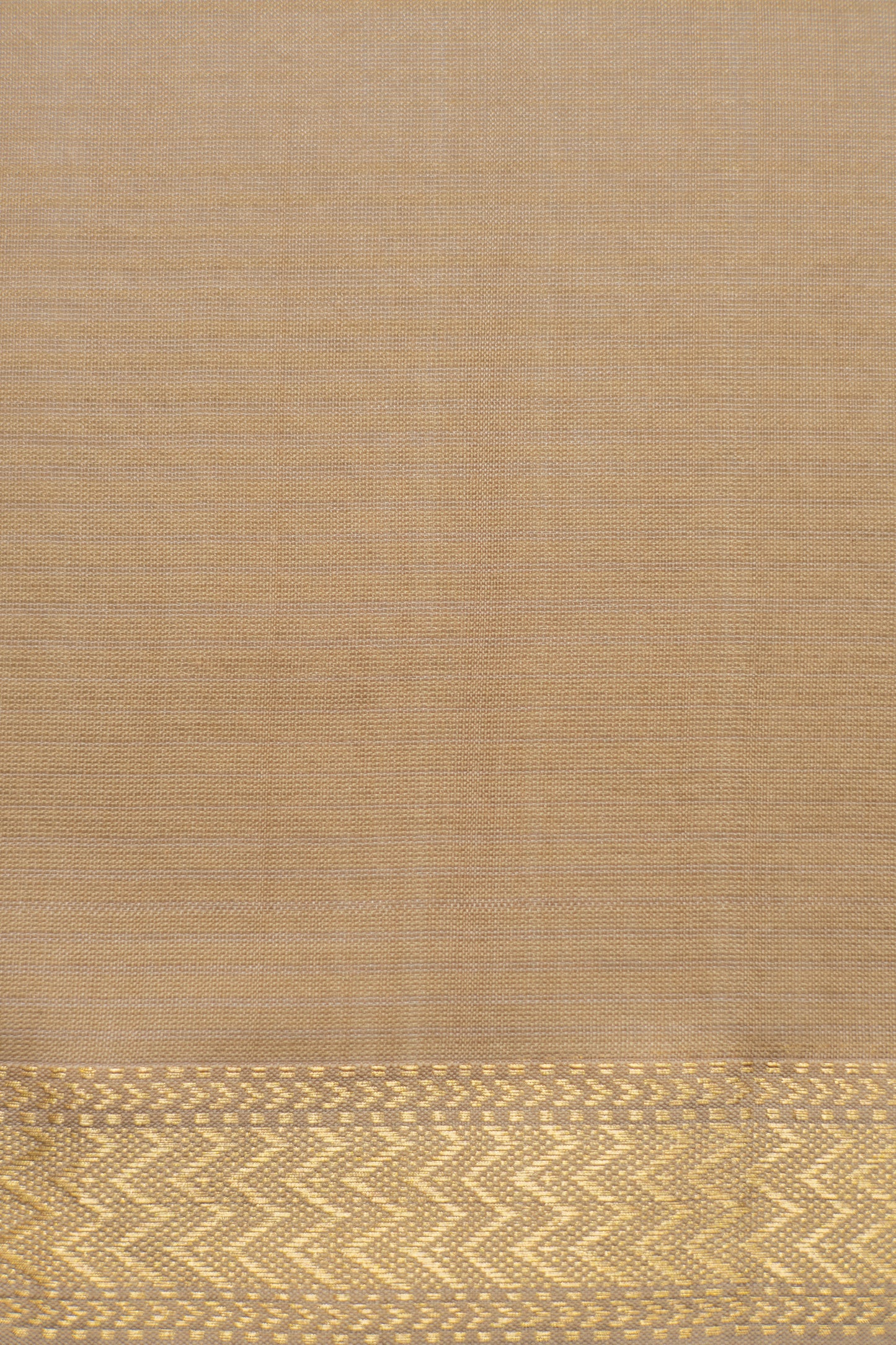 Off-White Maheshwari Silk Cotton with Beige Stripped Pallu Saree