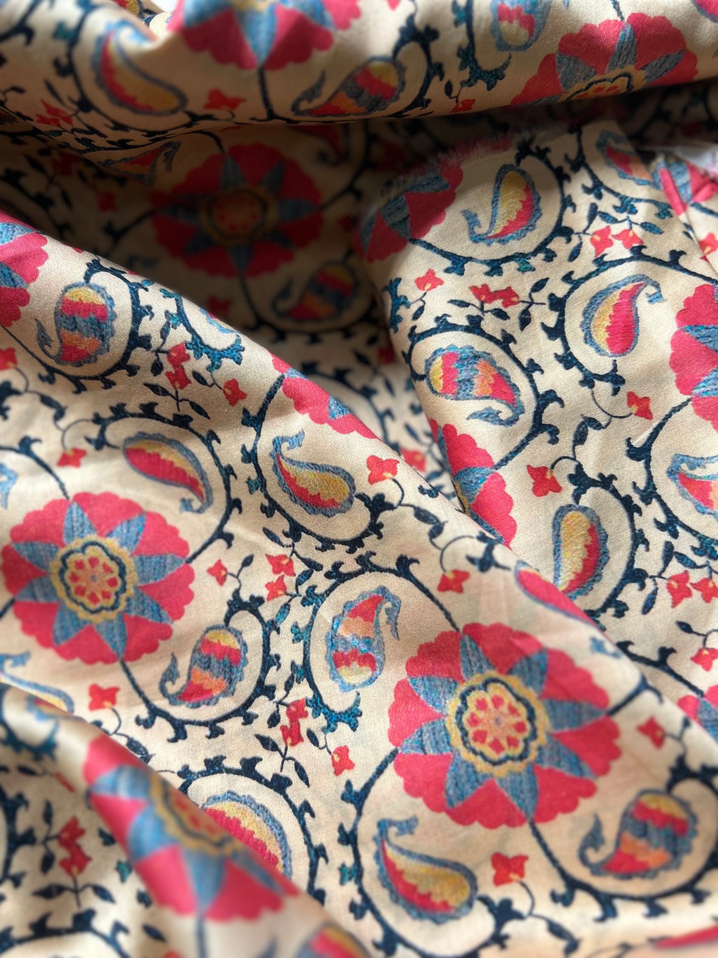 Paisley Printed Chanderi Silk Cotton