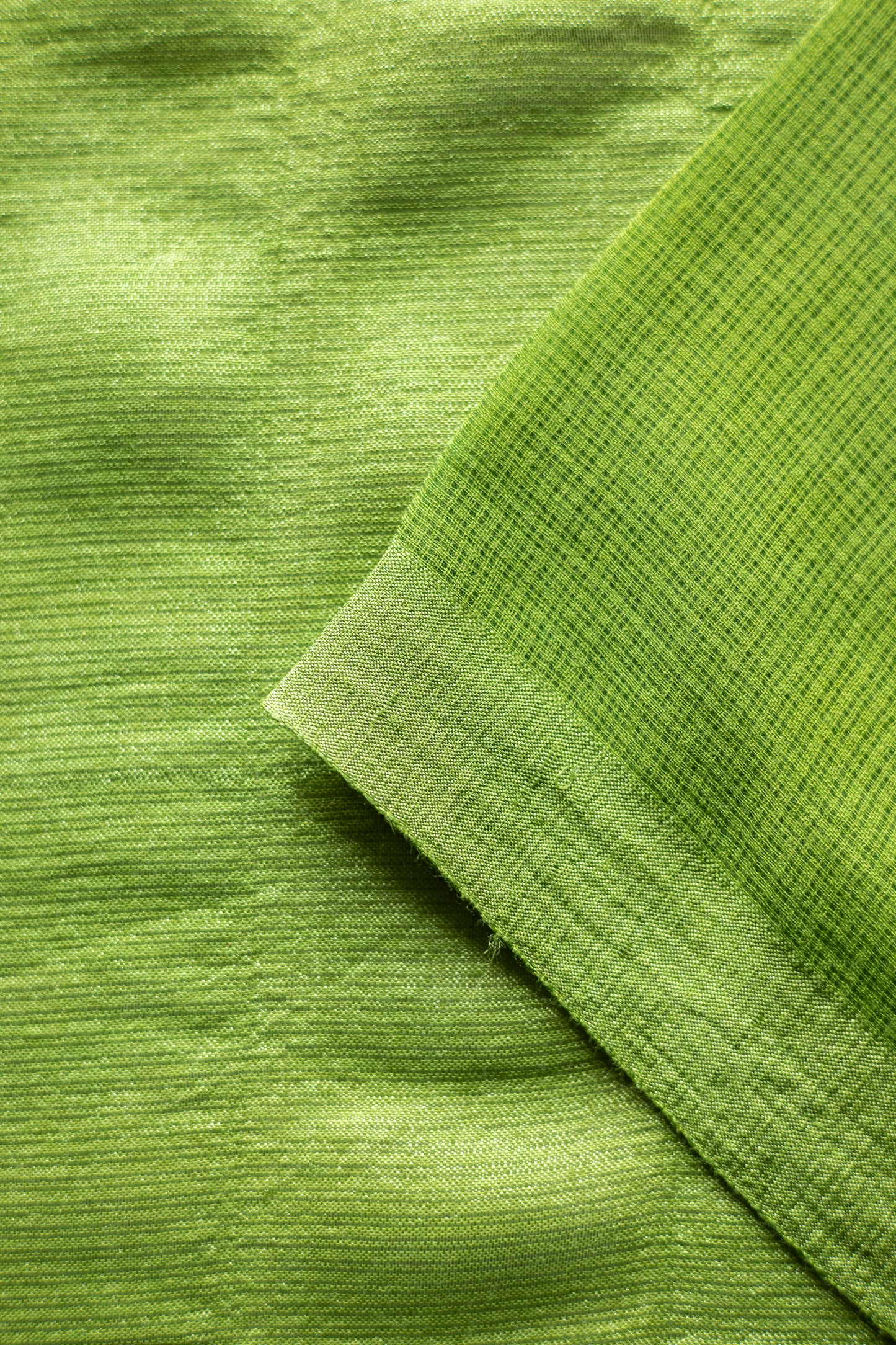 Green Kota Cotton with Kuchi Checks Saree