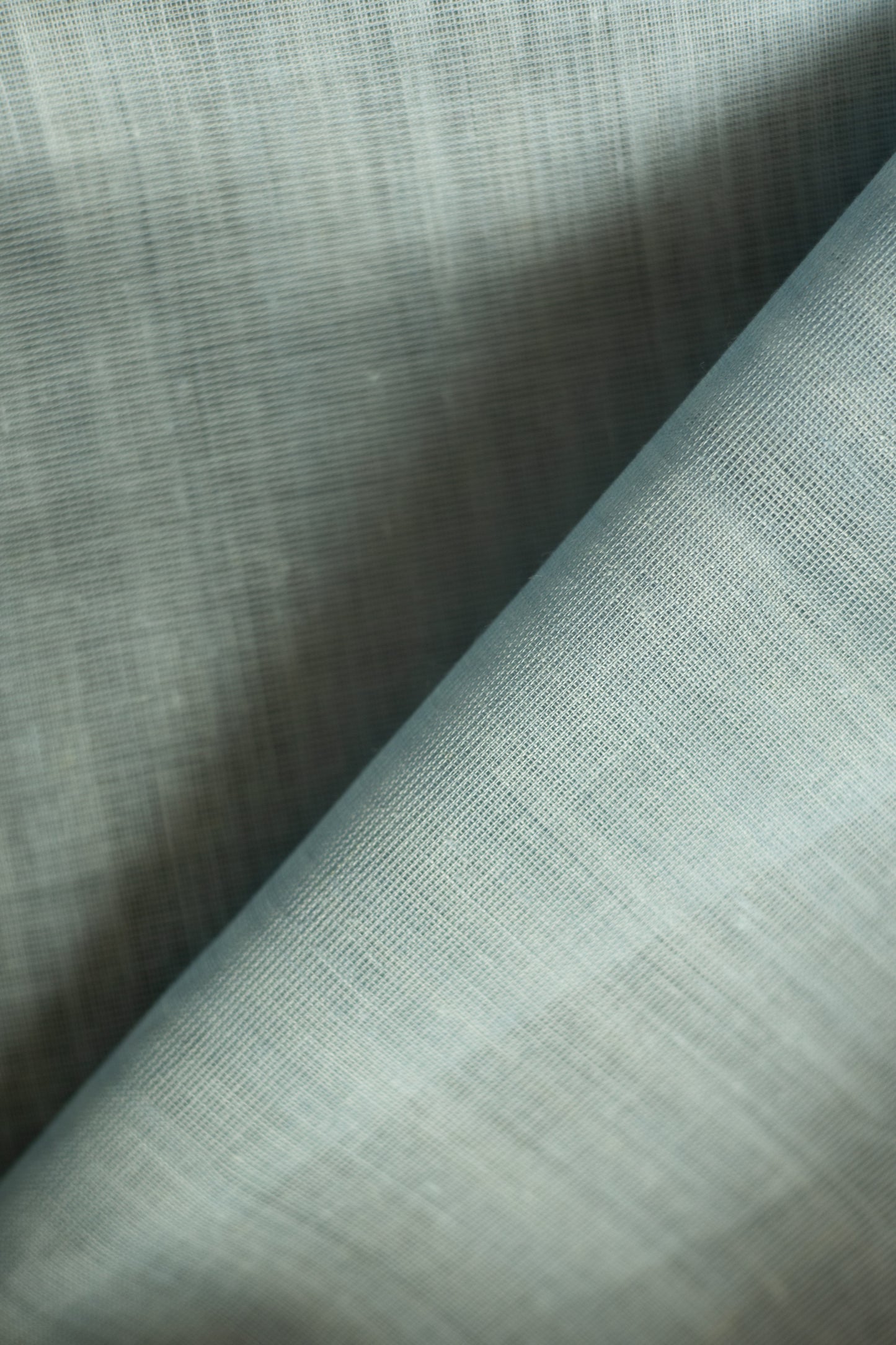 Powder Blue Mangalagiri Cotton with Dark Grey Border and Stripped Pallu Saree