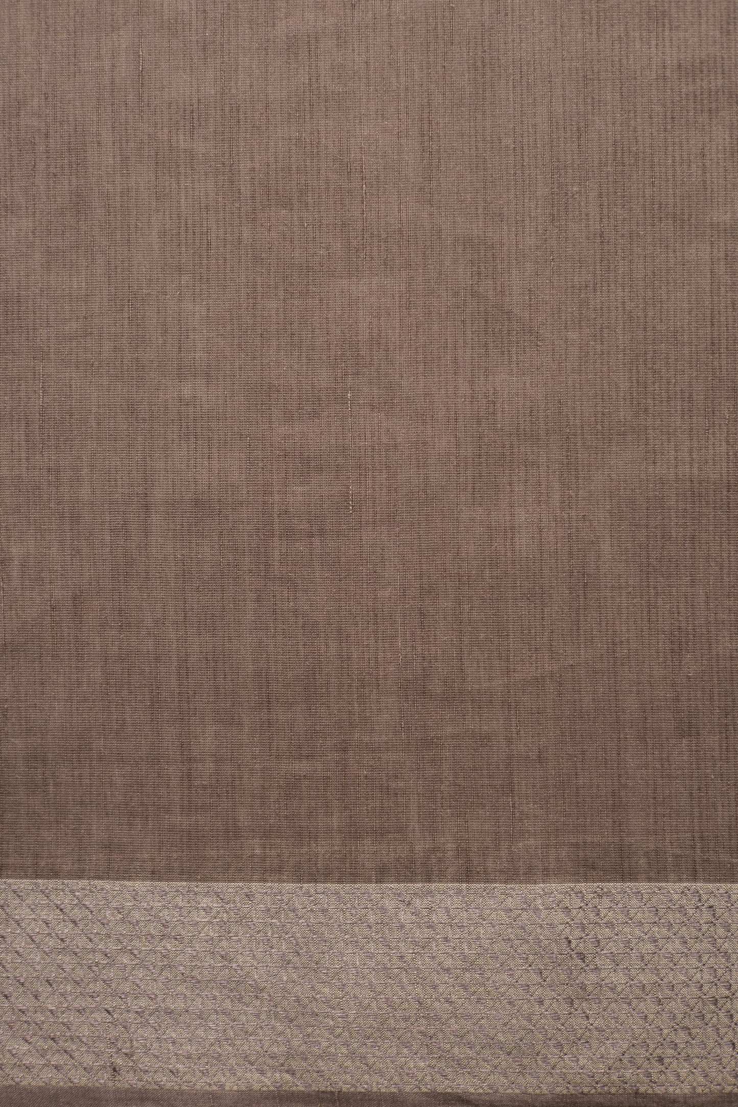 Dark Brown Silk Cotton with Rassa Border Saree