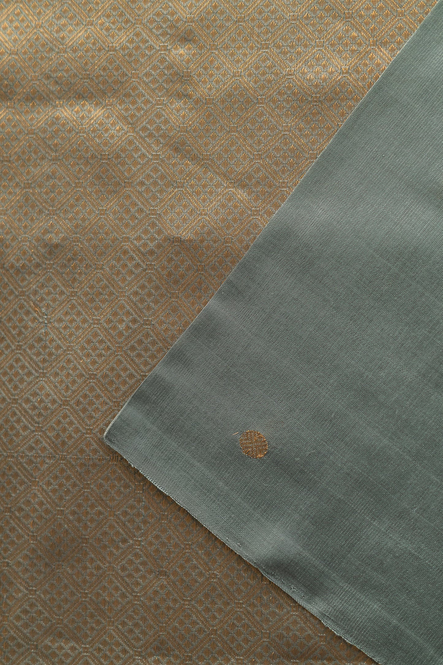 Blue Komarapalayam Silk with Rudraksham Motif Saree