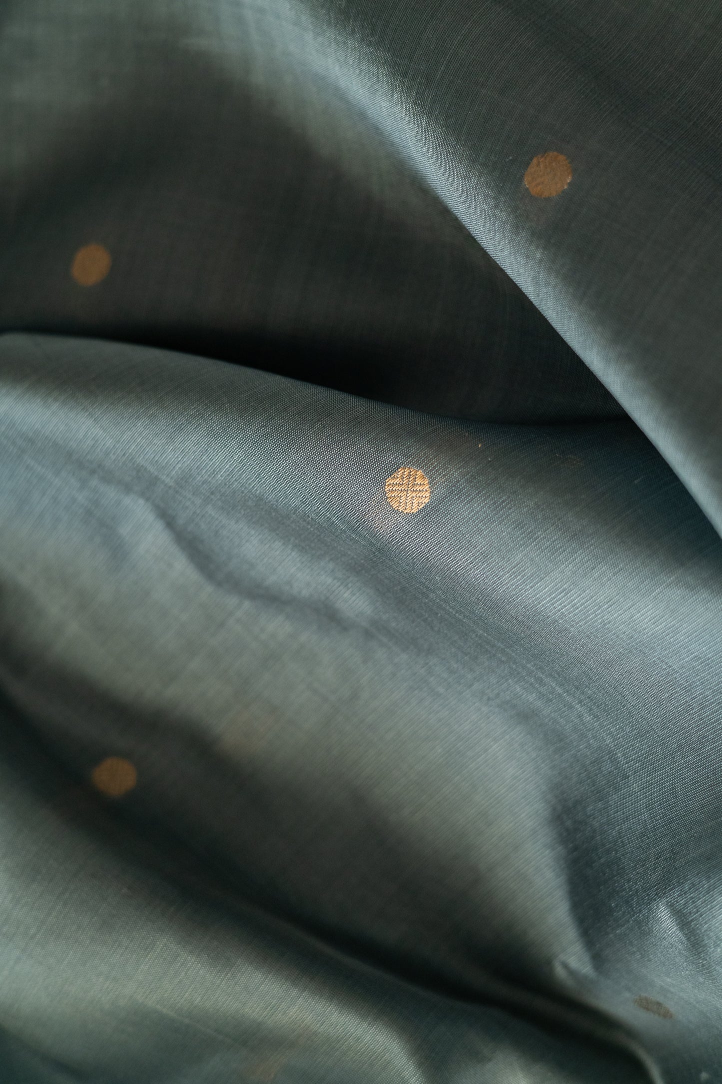 Blue Komarapalayam Silk with Rudraksham Motif Saree