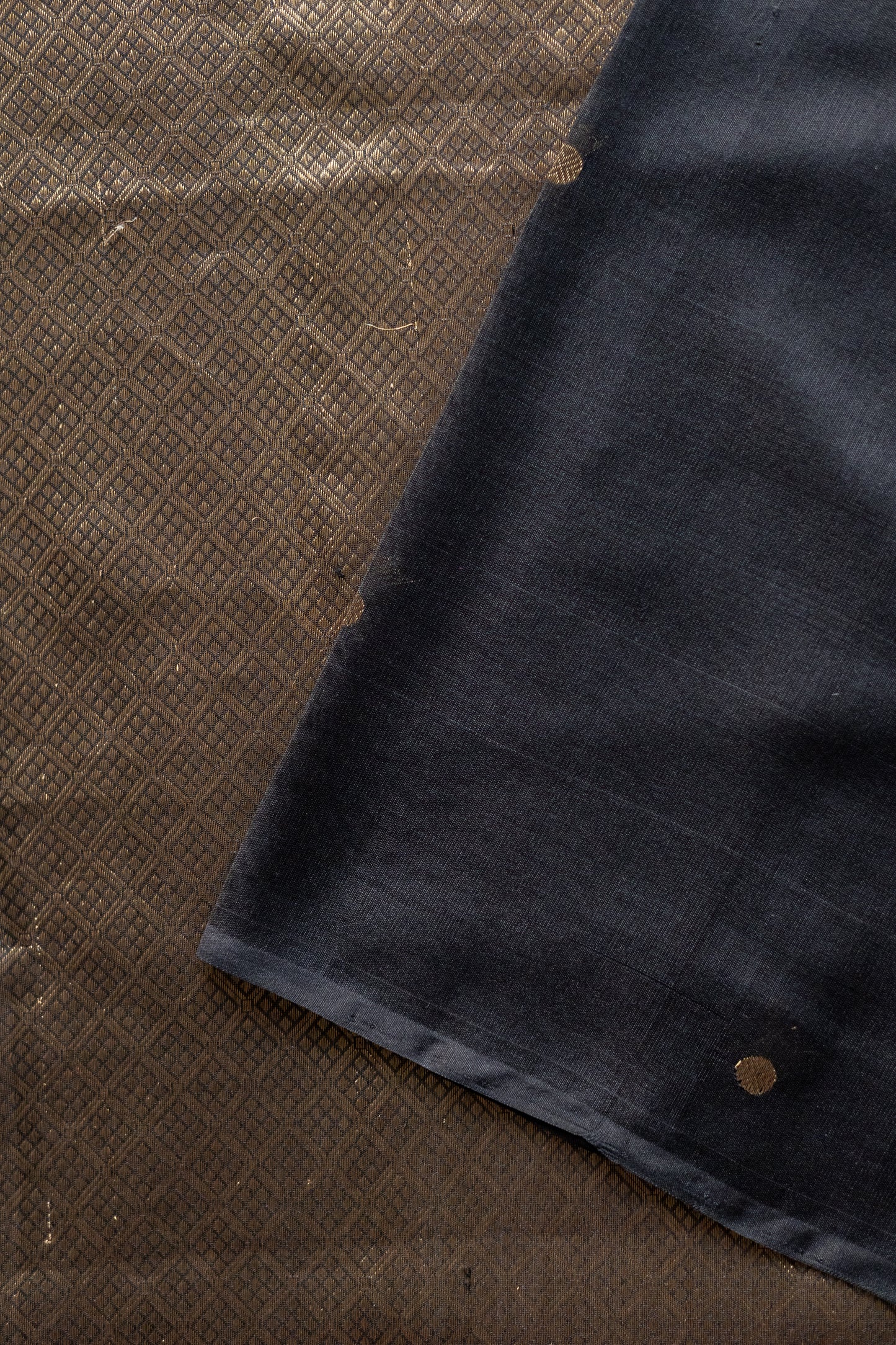 Black Komarapalayam Silk with Rudraksham Motif Saree