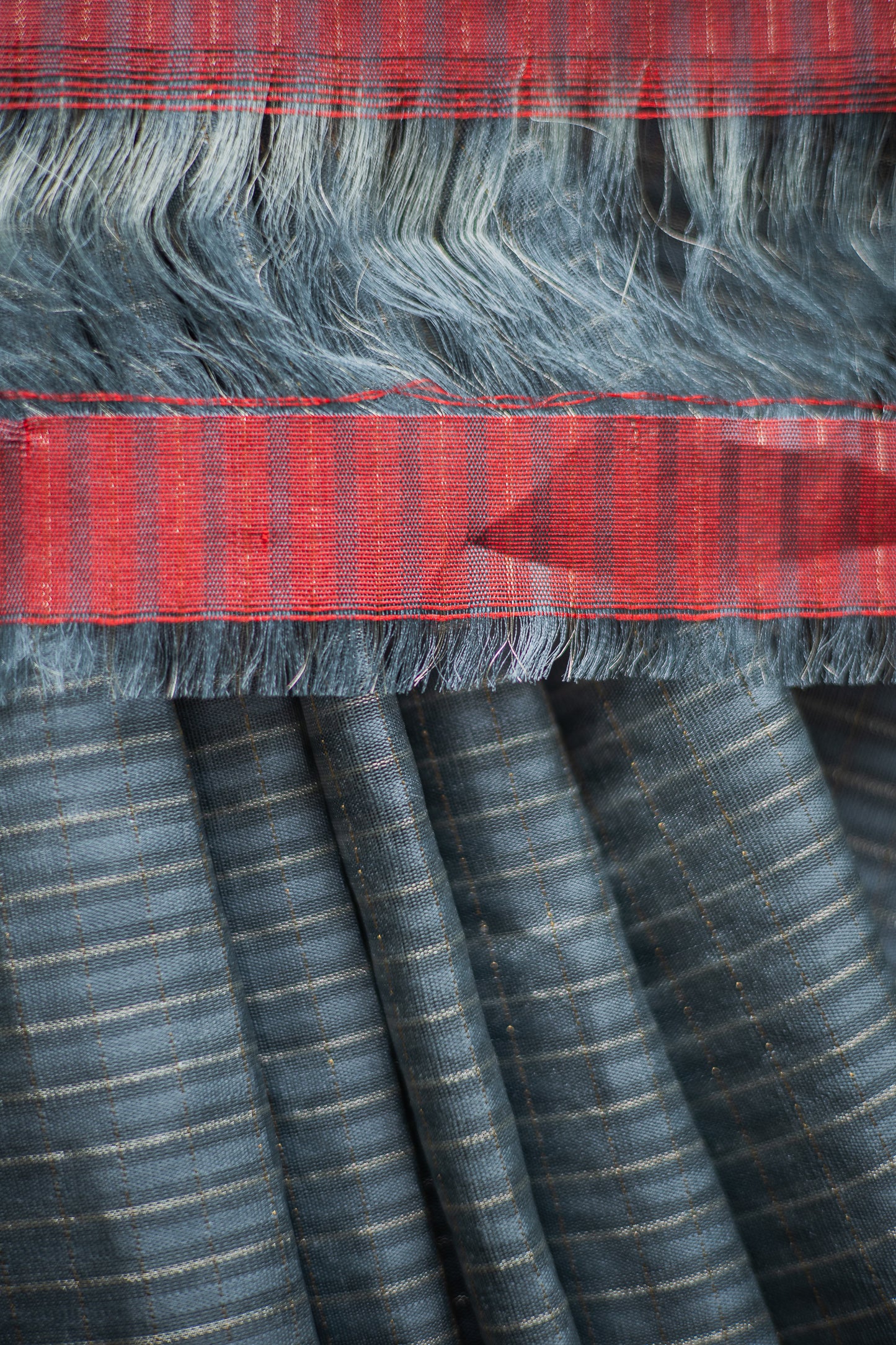 Light Blue All Over Small Checks Komarapalayam Silk Saree