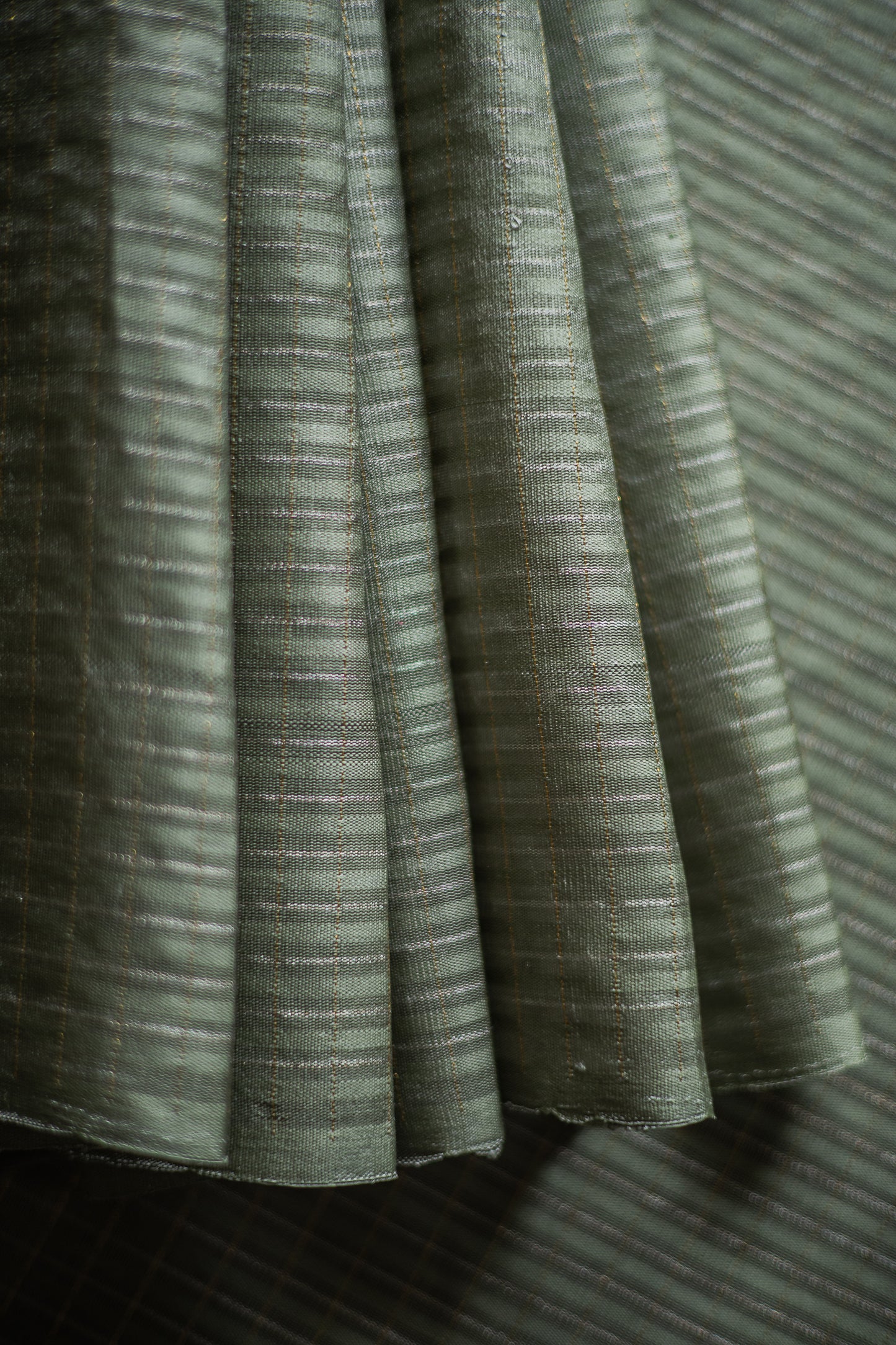 Light Green All Over Small Checks Komarapalayam Silk Saree