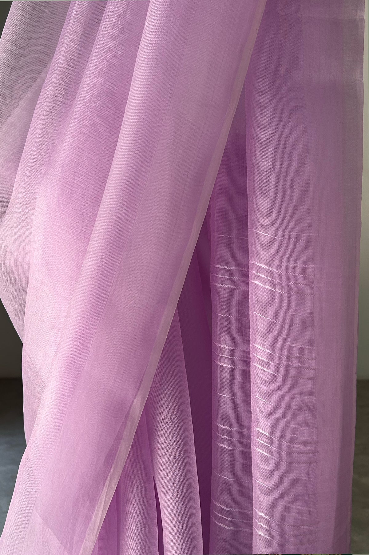 Light Lavender Leno Silk Organza Saree
