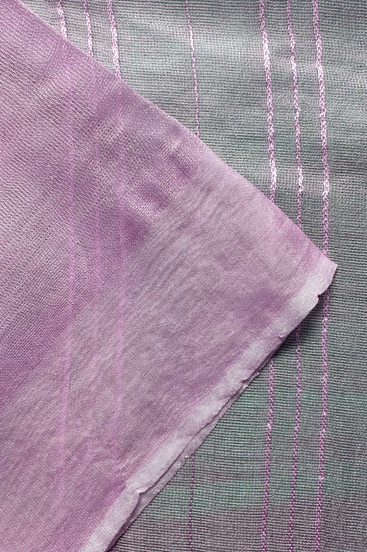 Light Lavender Leno Silk Organza Saree