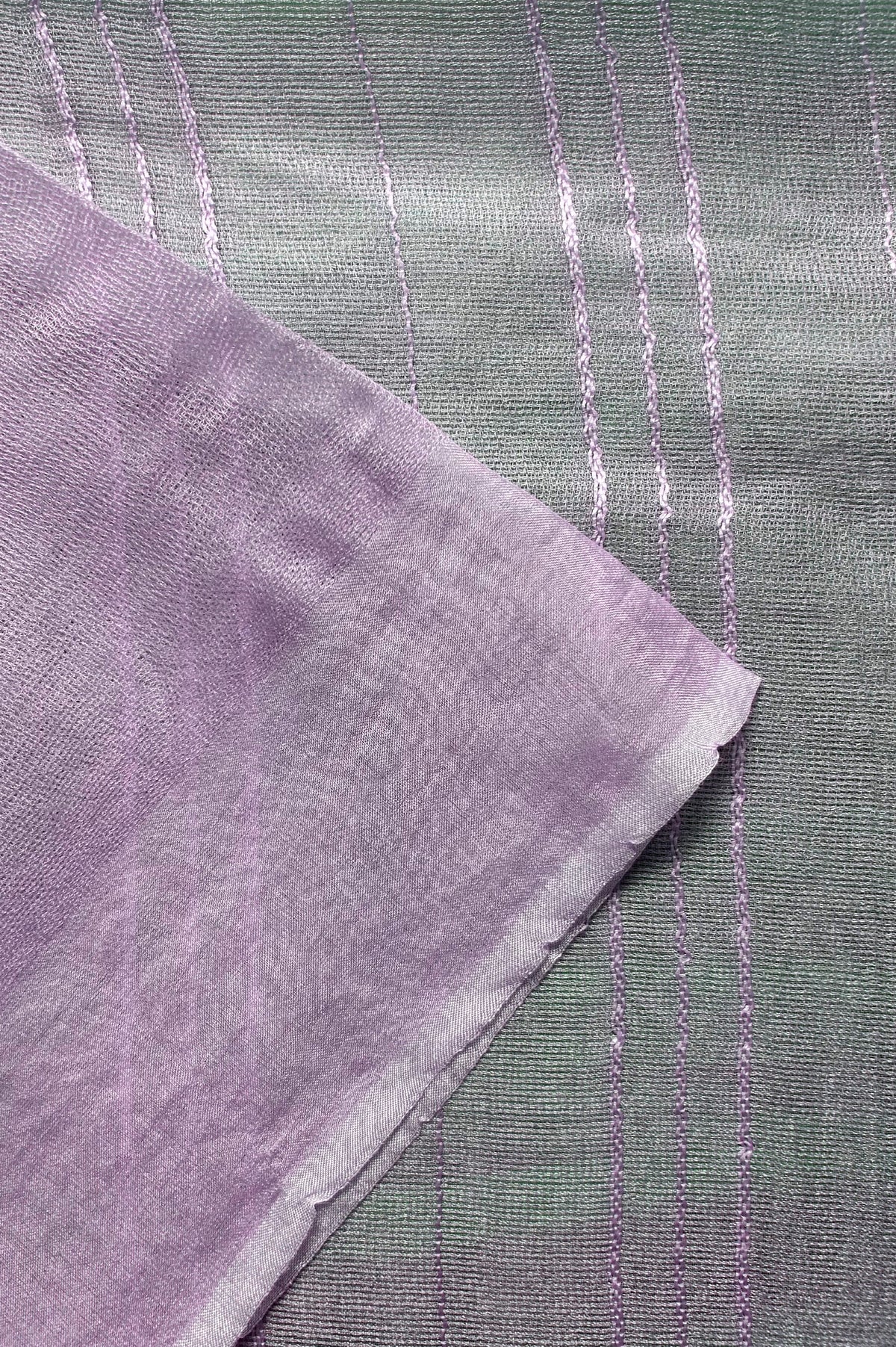 Lilac Leno Silk Organza Saree