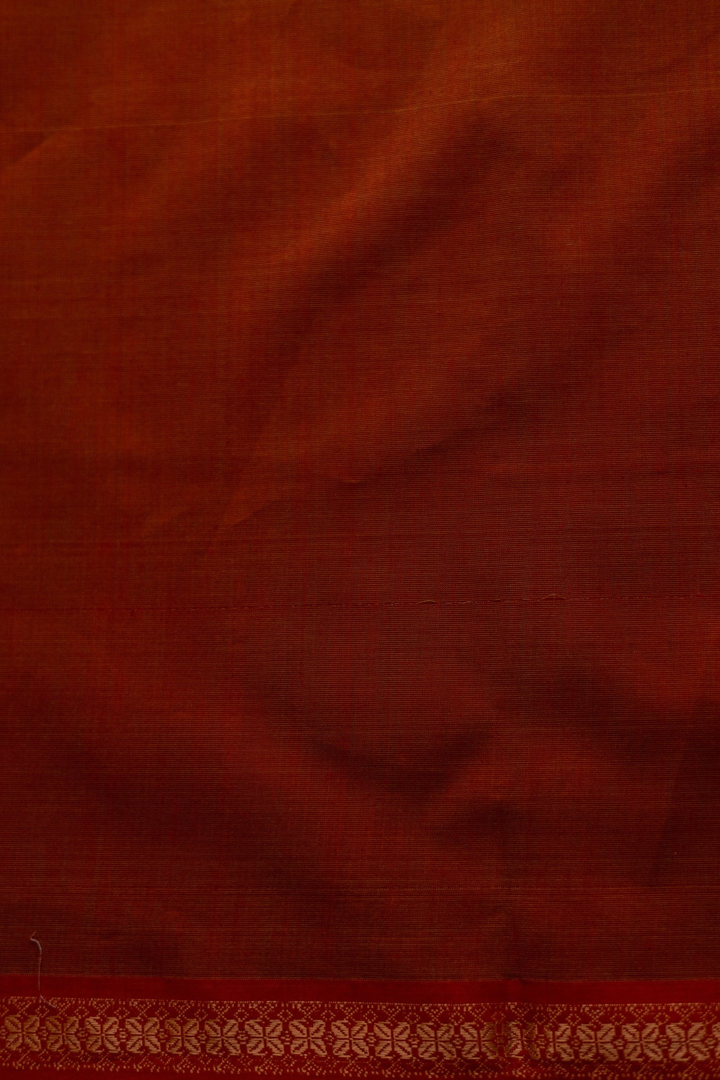 Peach Maheswari Silk Plain Body Stripped Border Saree