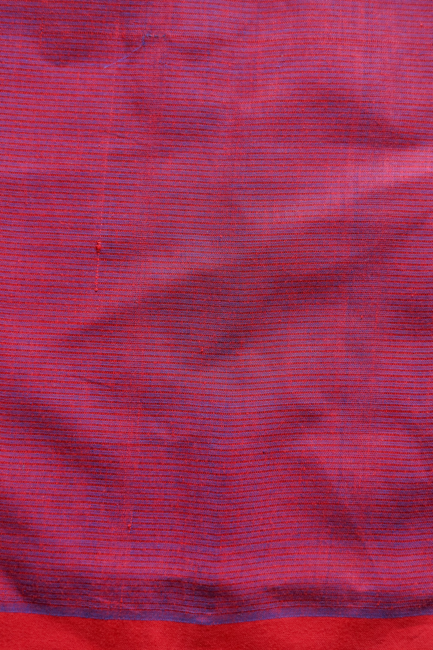 Navy Blue and Red Border Mangalagiri Cotton Saree