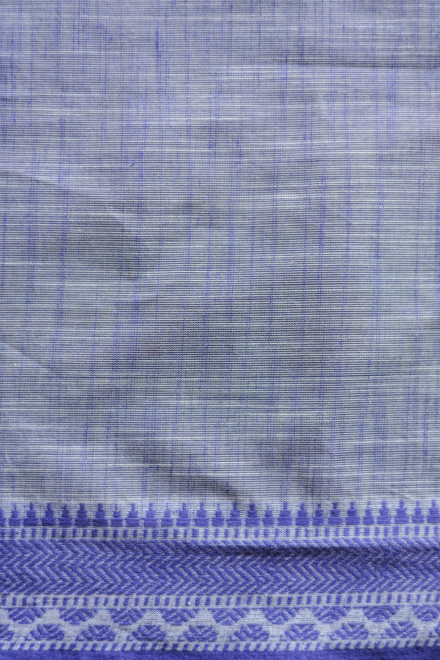 Yellow and Blue Border Mangalagiri Cotton Saree