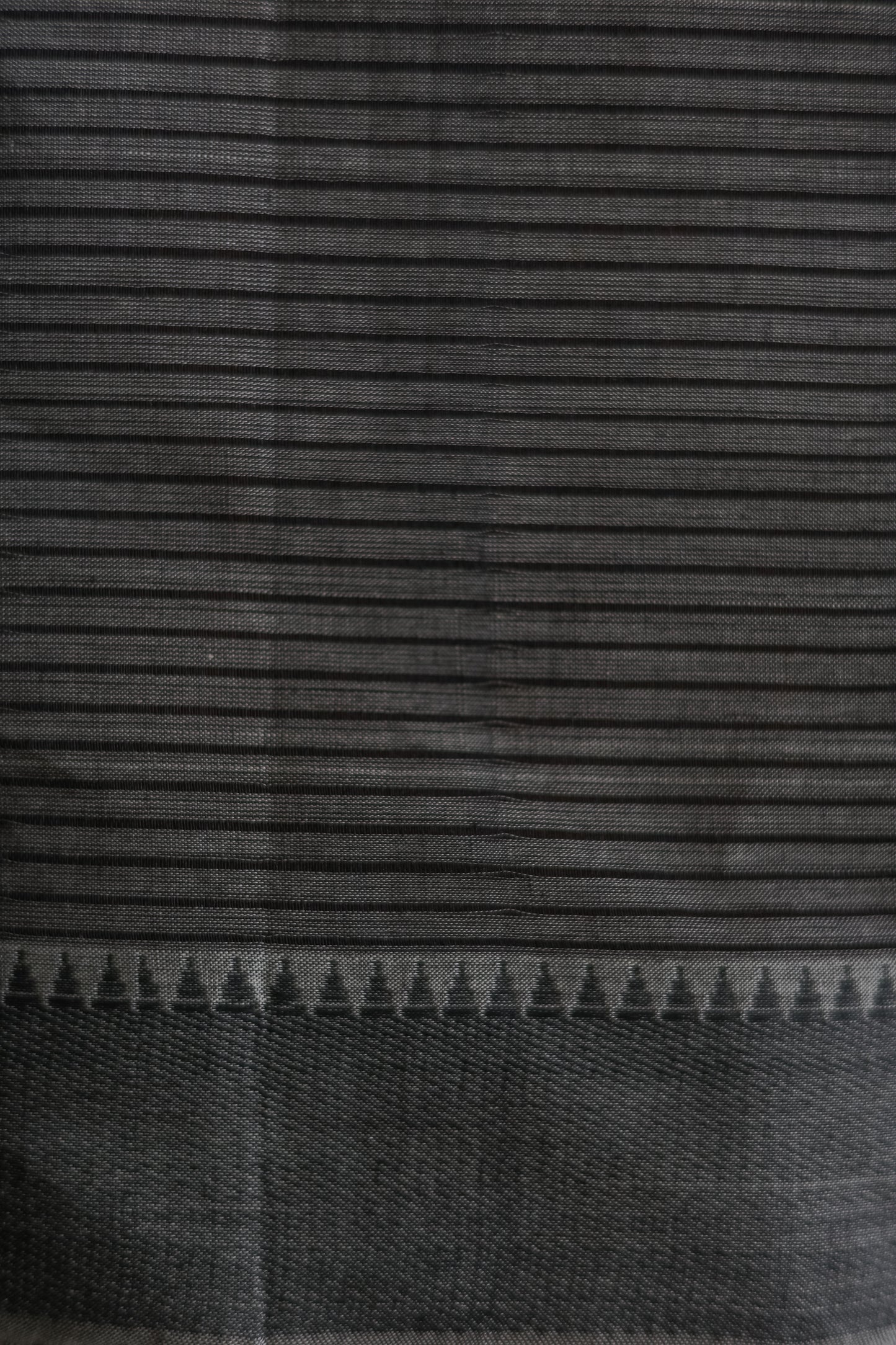 Light Brown Mangalagiri Cotton with Black Border Saree