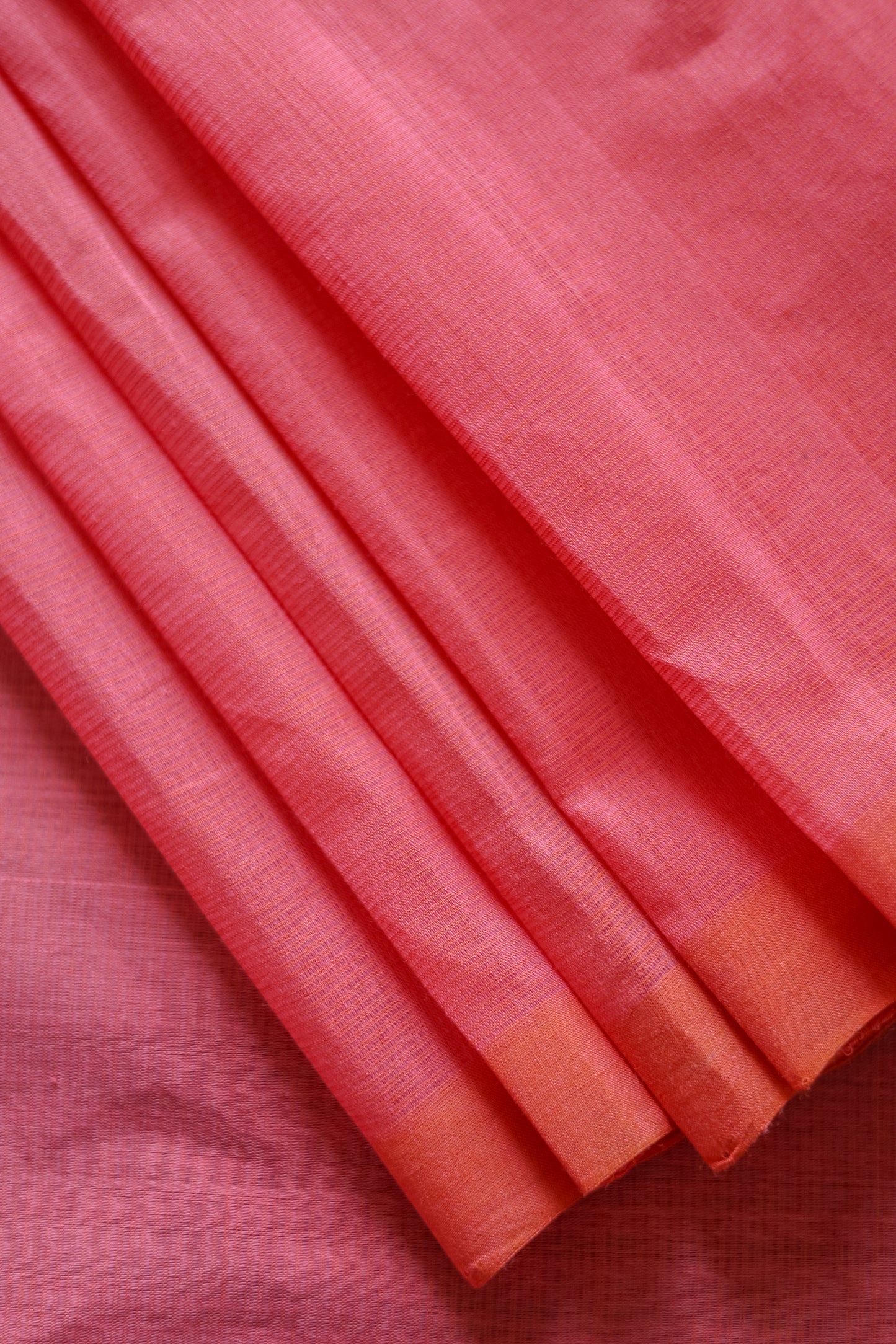 Pink Plain Mangalagiri Cotton Saree