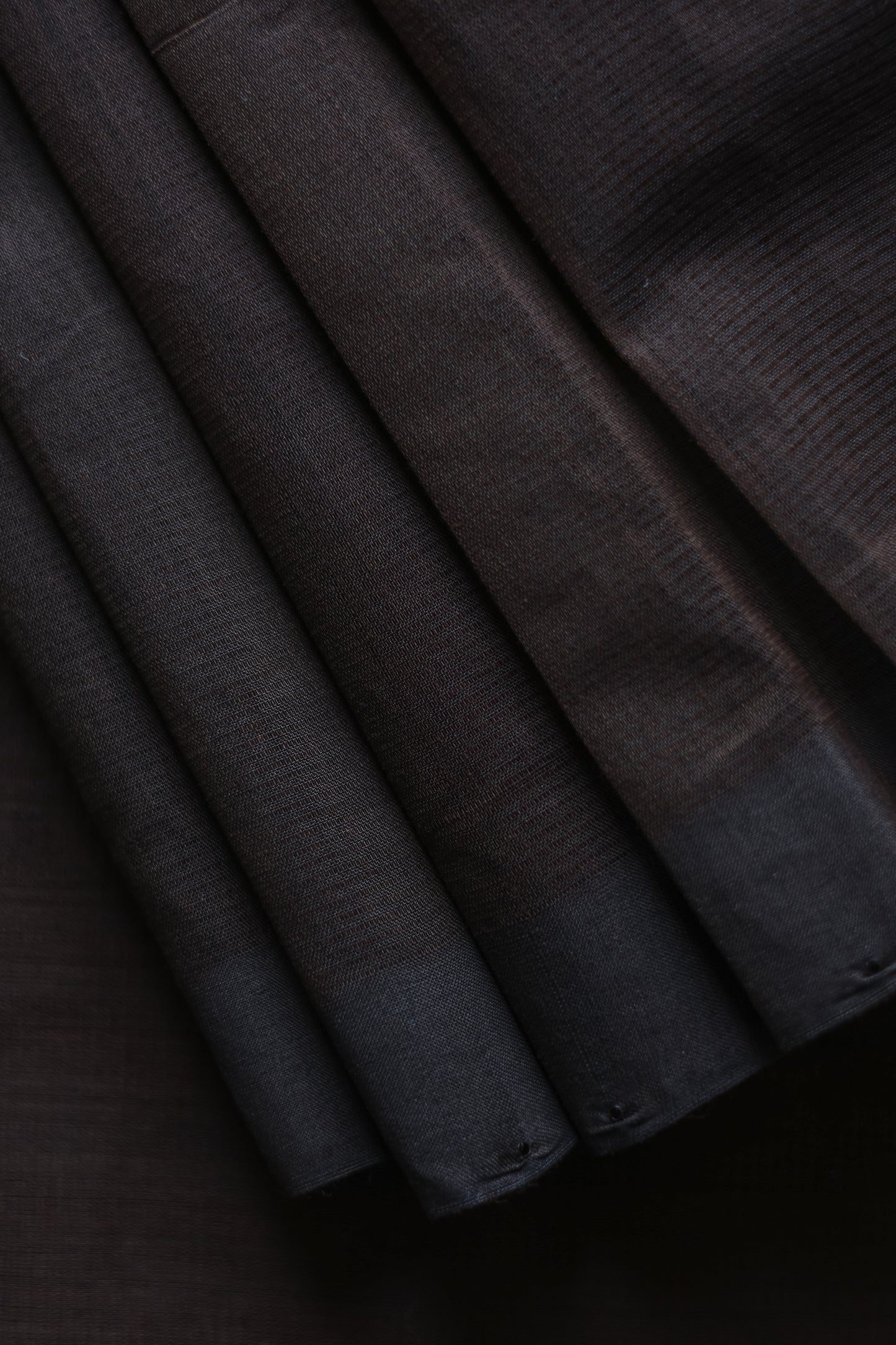 Dark Brown Plain Mangalagiri Cotton Saree