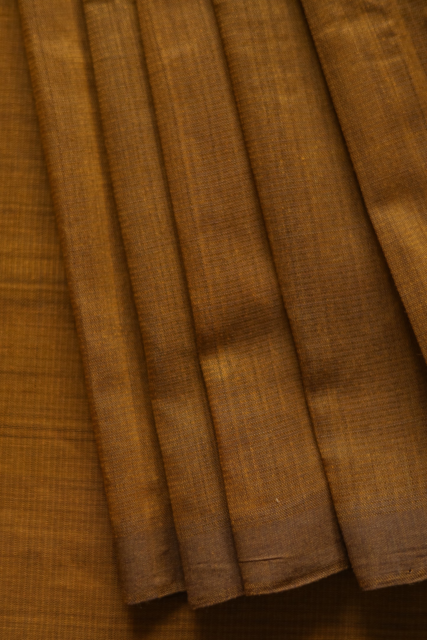 Mustard Plain Mangalagiri Cotton Saree