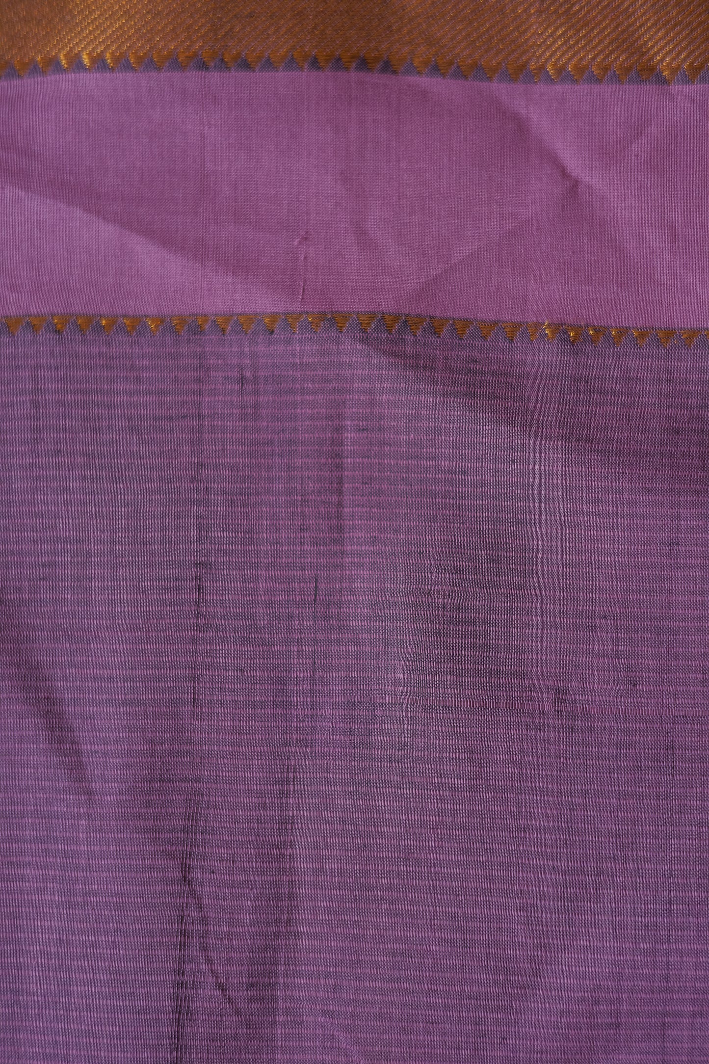 Black with Purple Border Striped Pallu Mangalagiri Cotton Saree